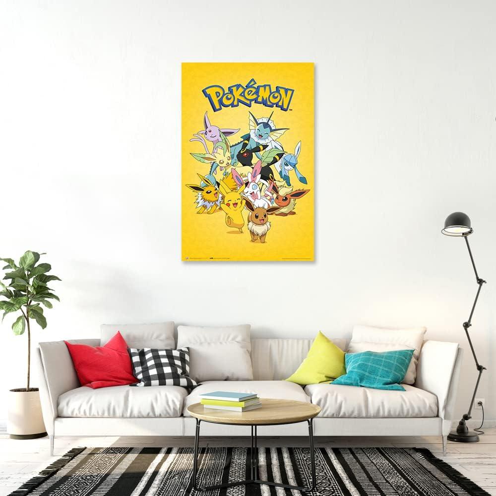 Póster Evolución de Eevee Pokémon 61x91 cm Papel