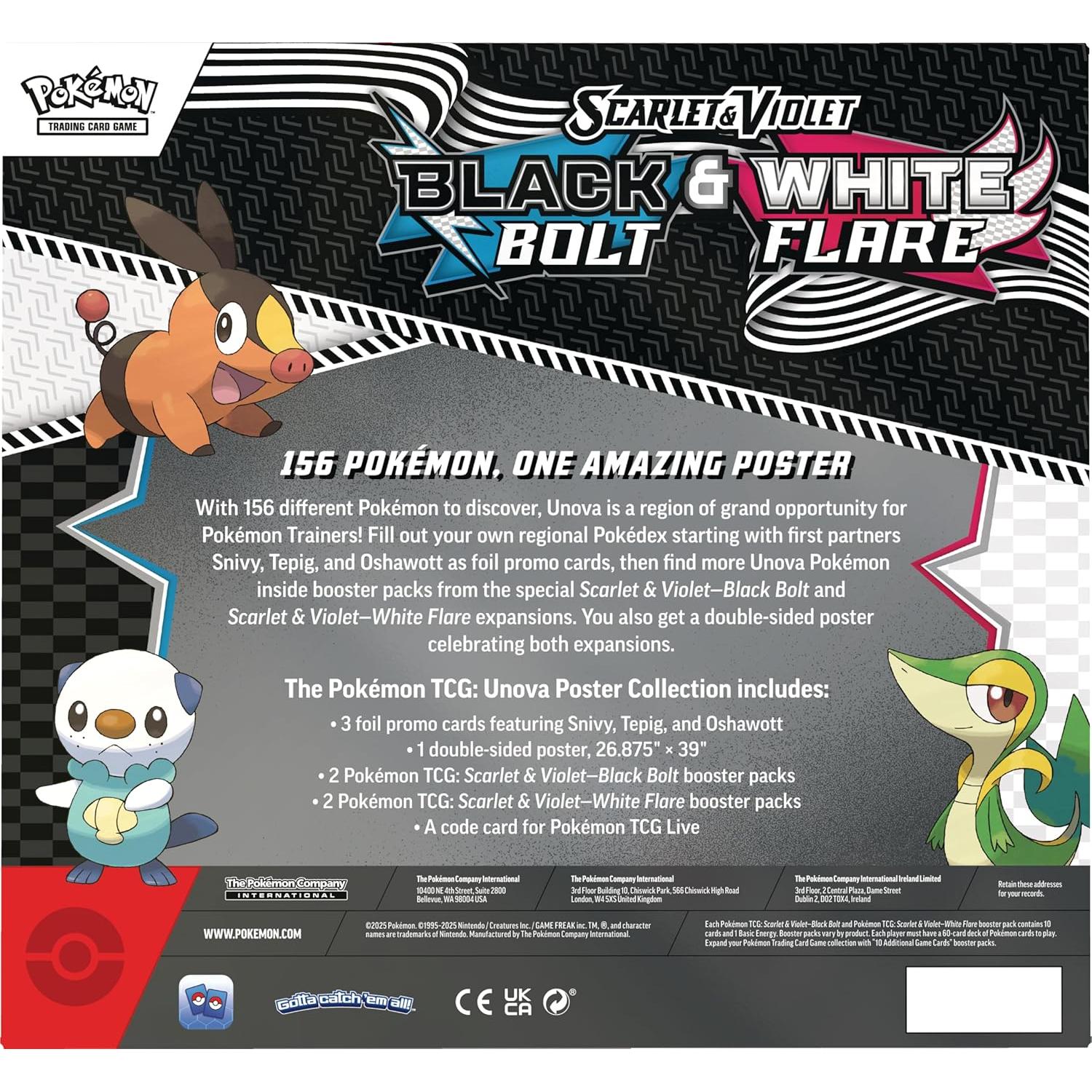 Caja de Póster Unova Pokémon TCG Escarlata y Púrpura 10.5