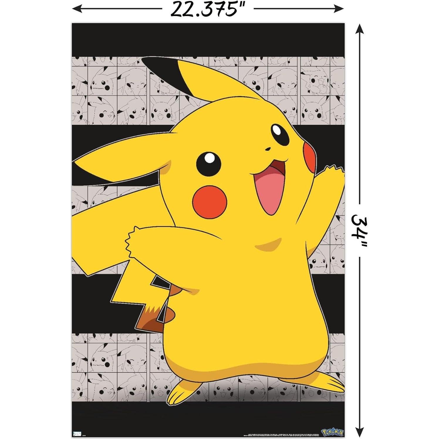 Póster de pared Trends International Pokémon Pikachu 86.4x56.6cm