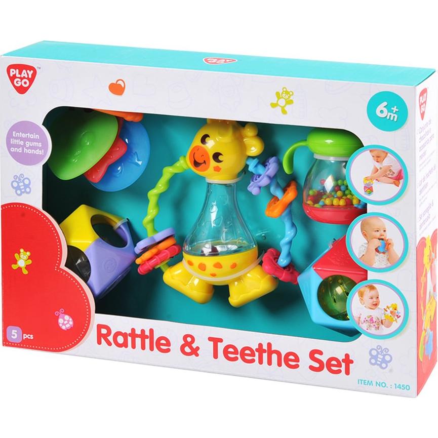 PlayGo Set de Sonajeros y Mordedores 5 Piezas para Bebés