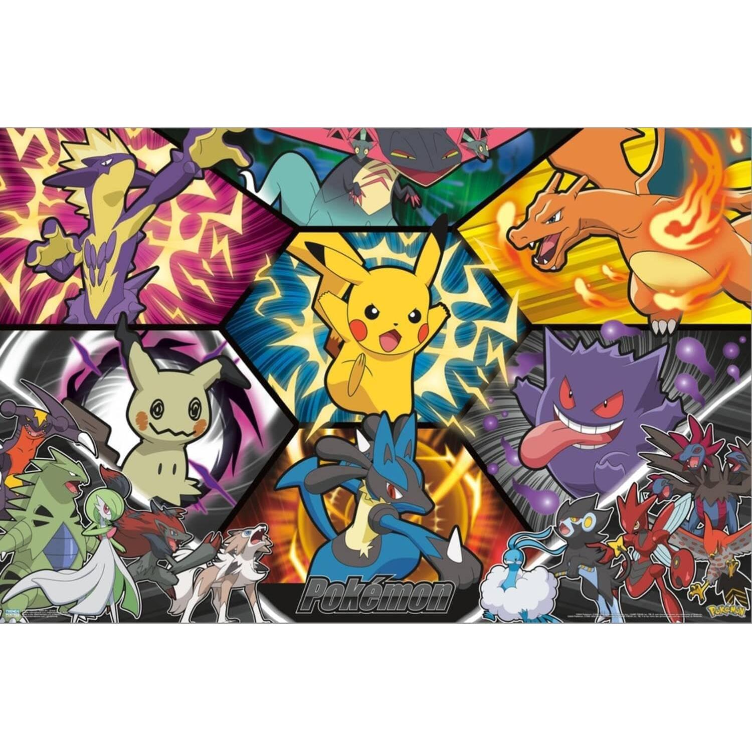 Póster de Lienzo Estirado Pokémon Arte de Batalla 37.4x56.7cm
