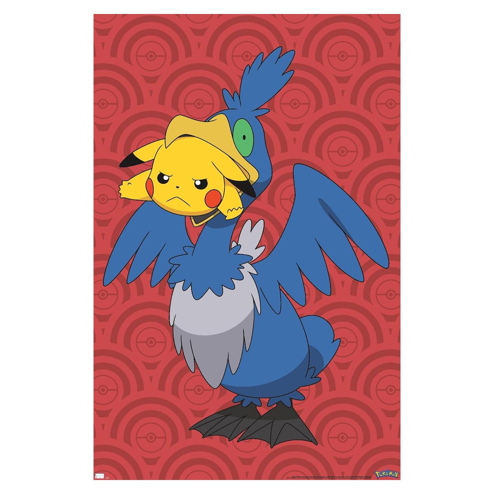 Póster de Pared Trends Pokémon Pikachu y Cramorant 37.4x56.7cm