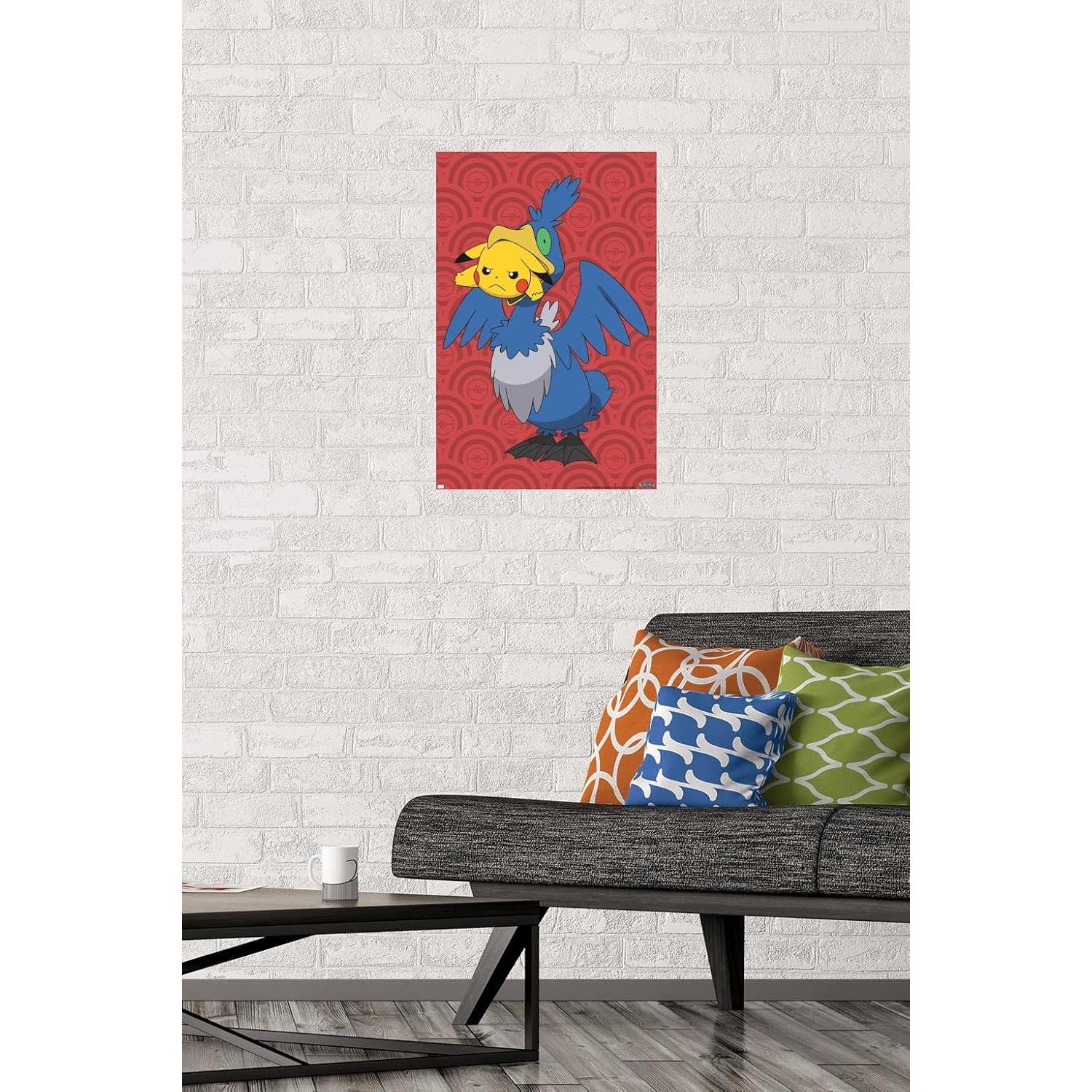 Póster de Pared Trends Pokémon Pikachu y Cramorant 37.4x56.7cm