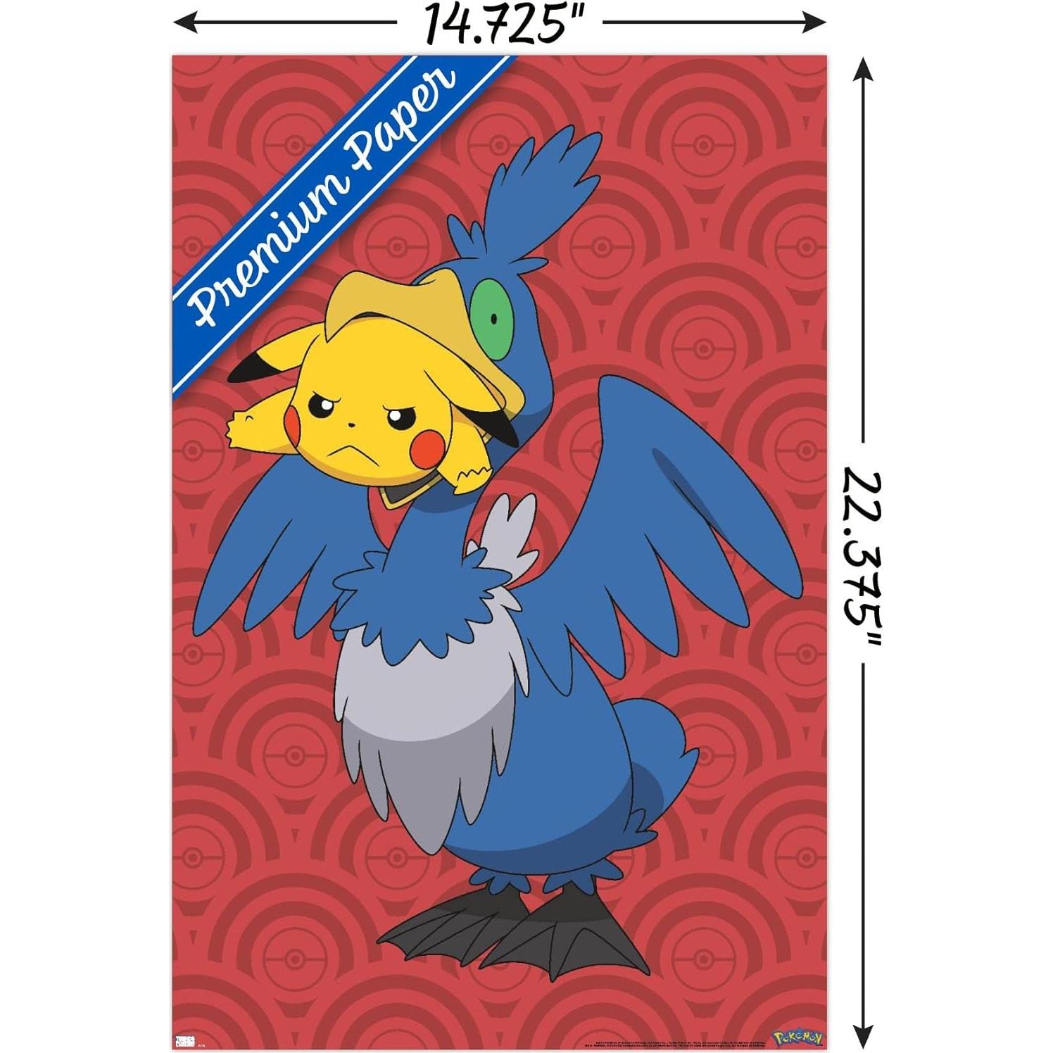 Póster de Pared Trends Pokémon Pikachu y Cramorant 37.4x56.7cm