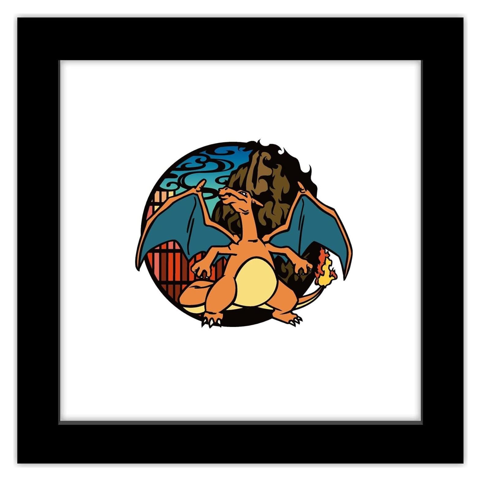 Póster de Arte Pokémon Wagara Charizard 30.48x30.48cm Trends