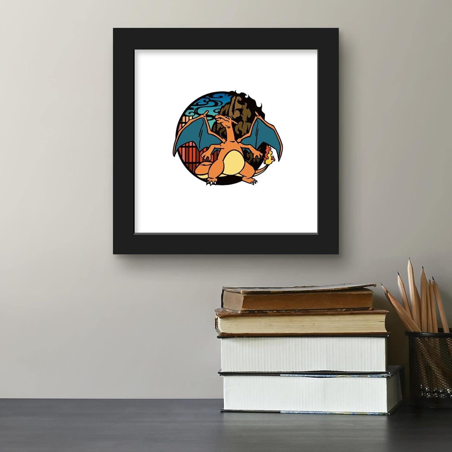 Póster de Arte Pokémon Wagara Charizard 30.48x30.48cm Trends