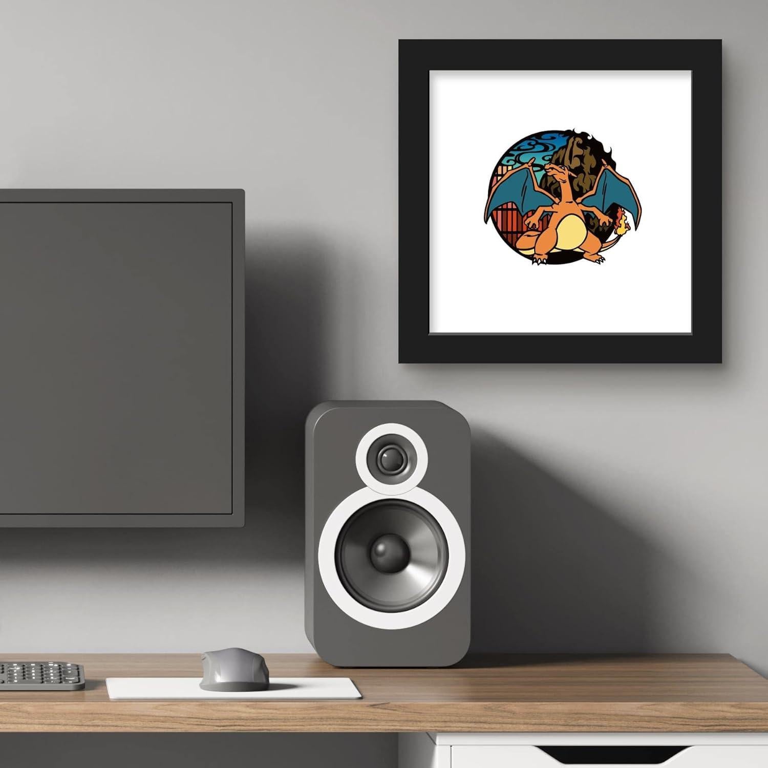 Póster de Arte Pokémon Wagara Charizard 30.48x30.48cm Trends