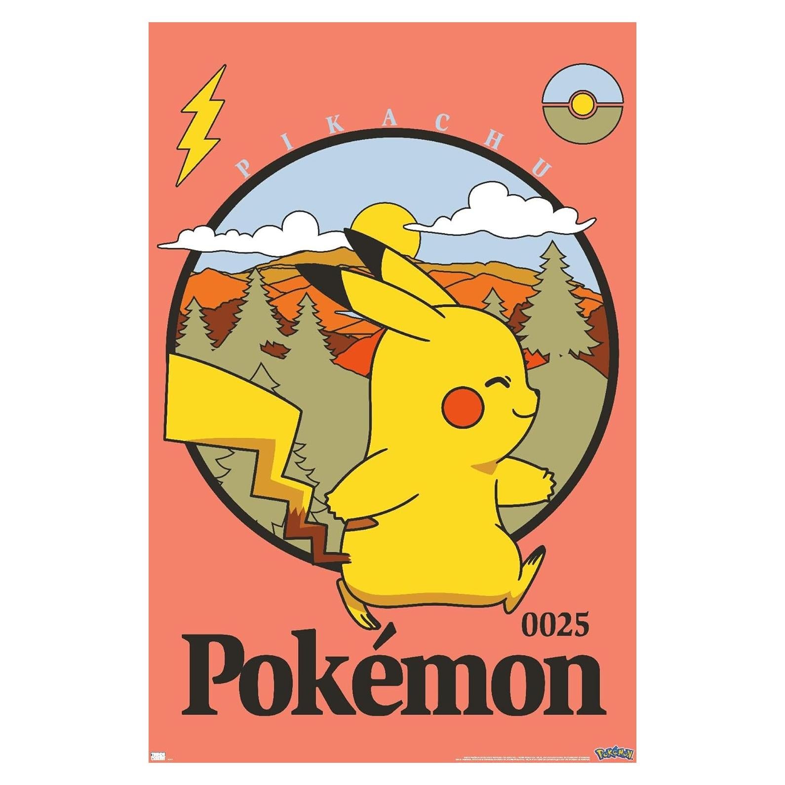 Póster de Pared Pokémon Pikachu Aventura 86.4x56.8 cm Trends