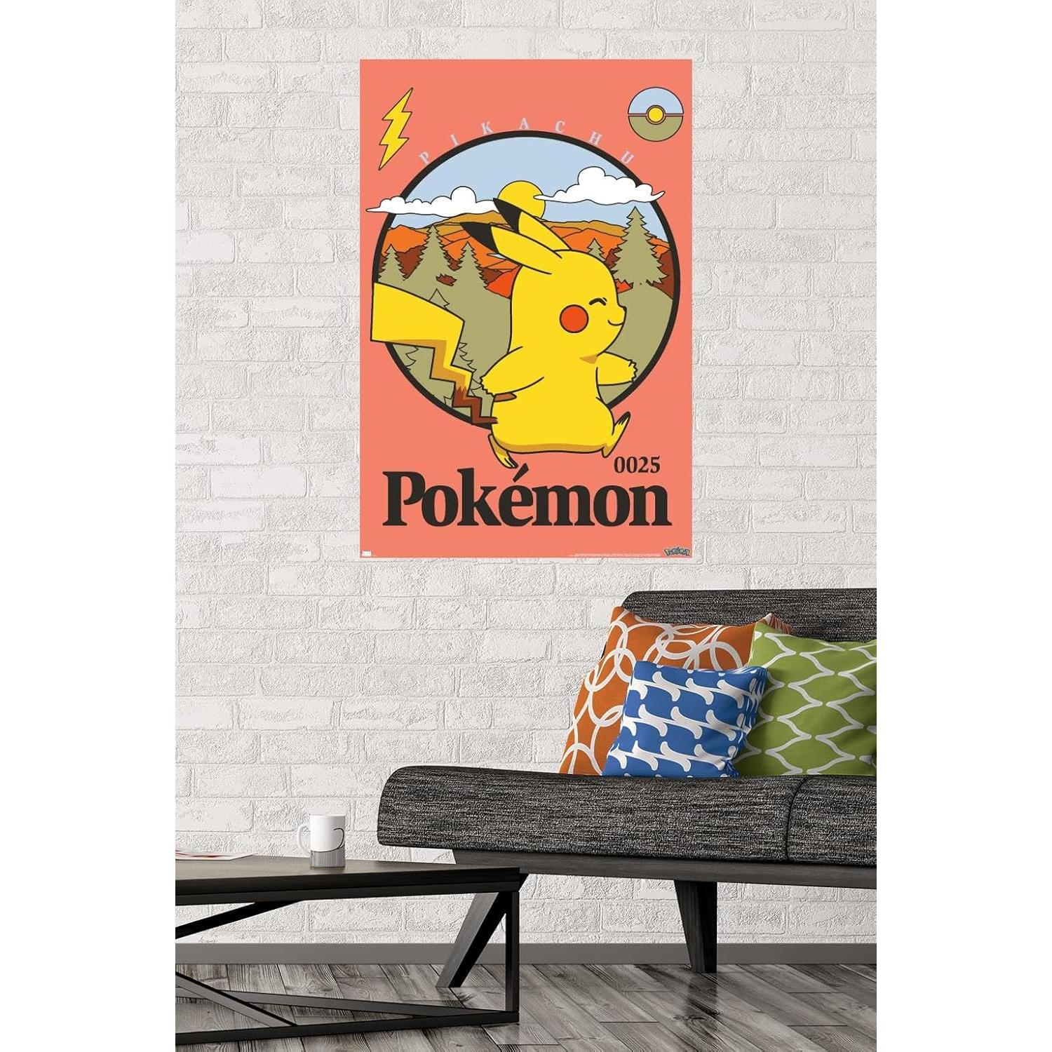 Póster de Pared Pokémon Pikachu Aventura 86.4x56.8 cm Trends