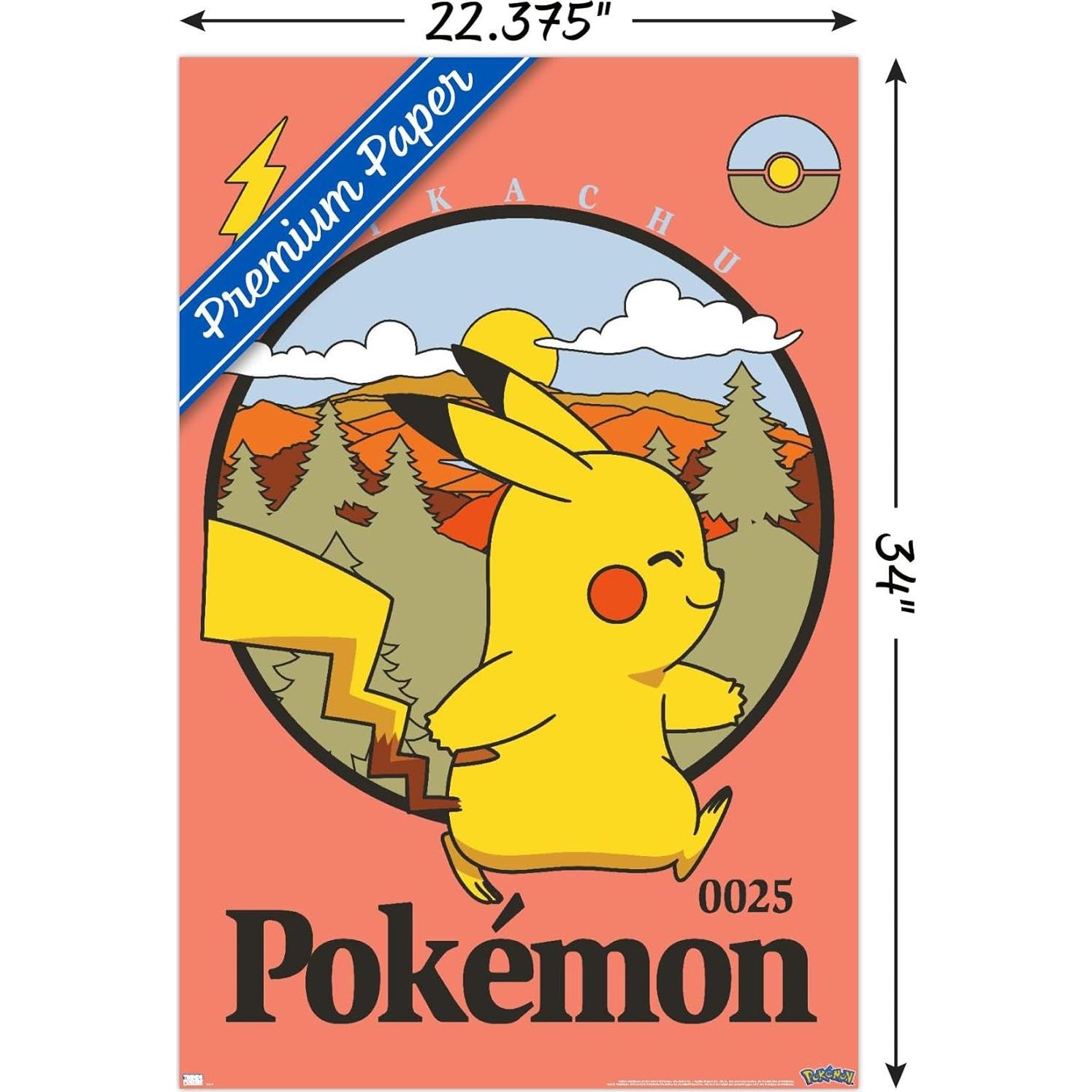 Póster de Pared Pokémon Pikachu Aventura 86.4x56.8 cm Trends