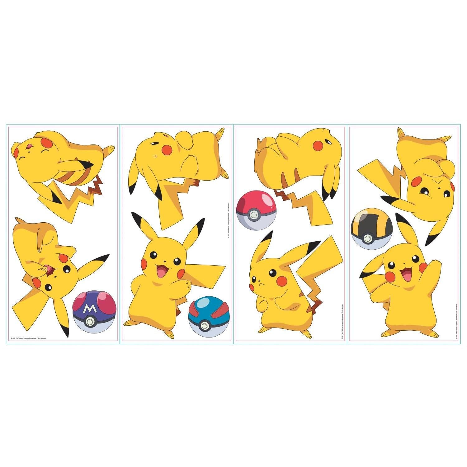 Calcomanías de Pared Pikachu RoomMates 12 Piezas Multicolor