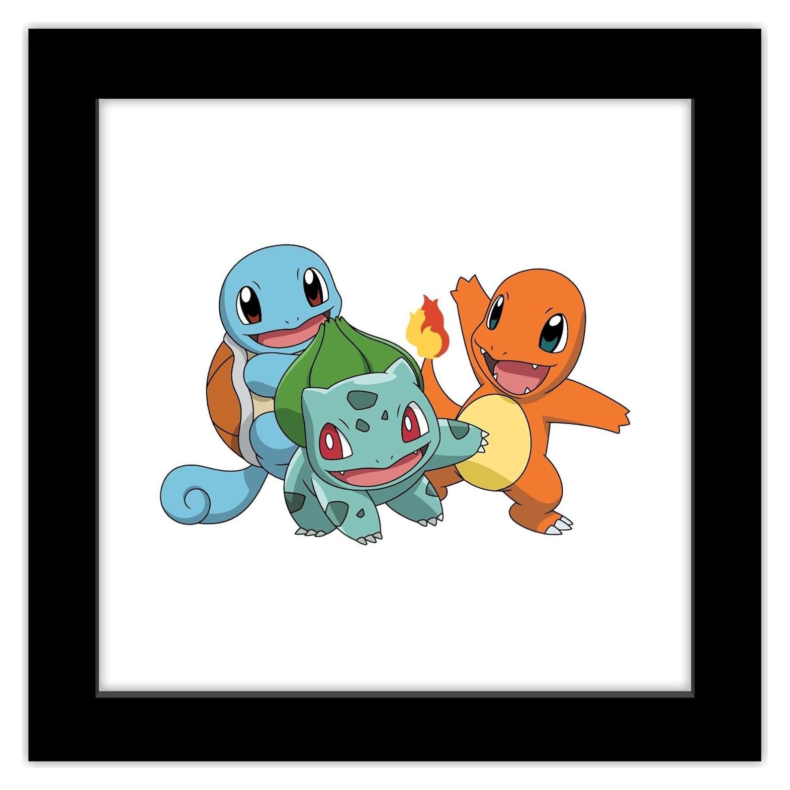 Arte de Pared Pokemon Bulbasaur Charmander Squirtle 30.48 cm