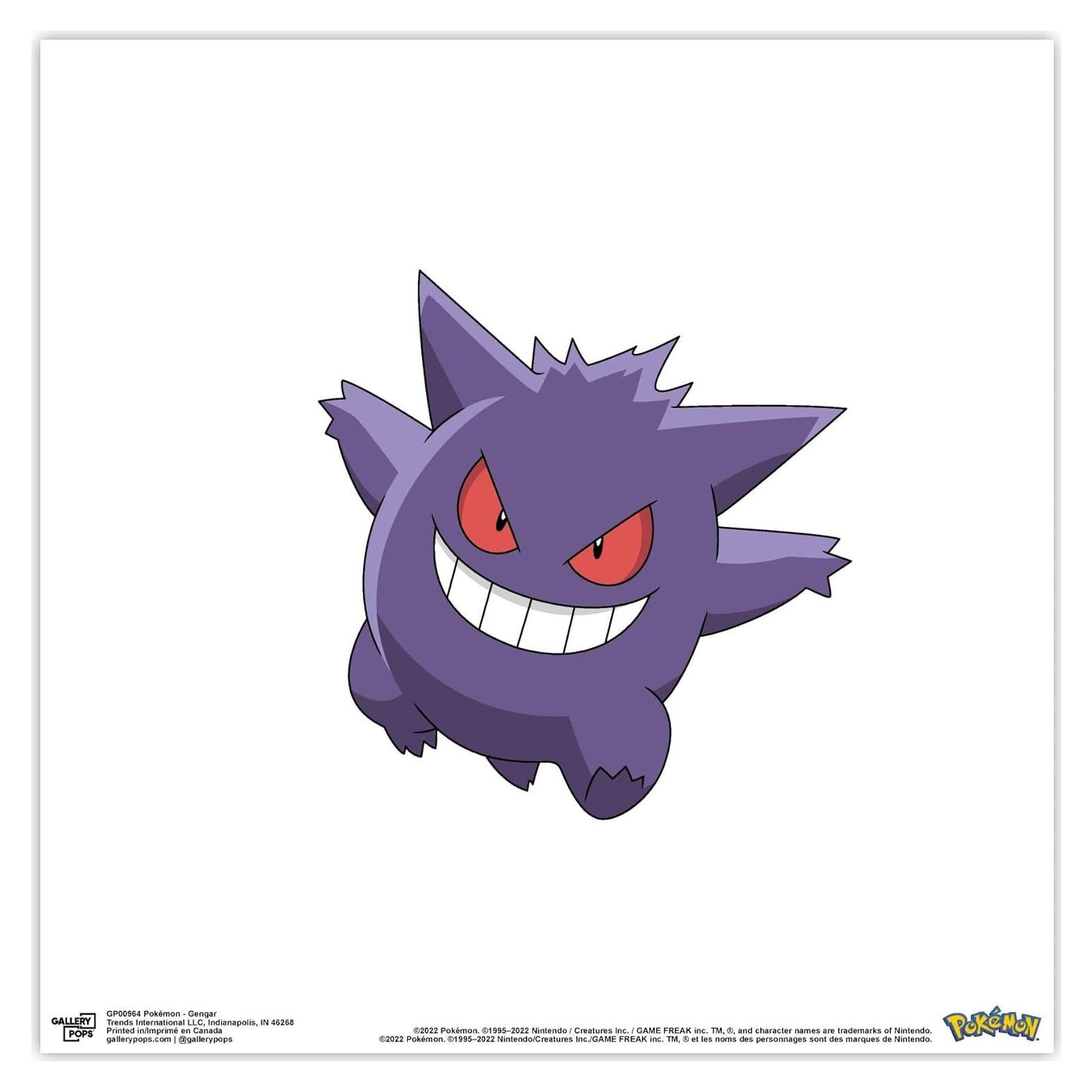 Arte de Pared Pokemon Gengar Trends International 28.4 cm
