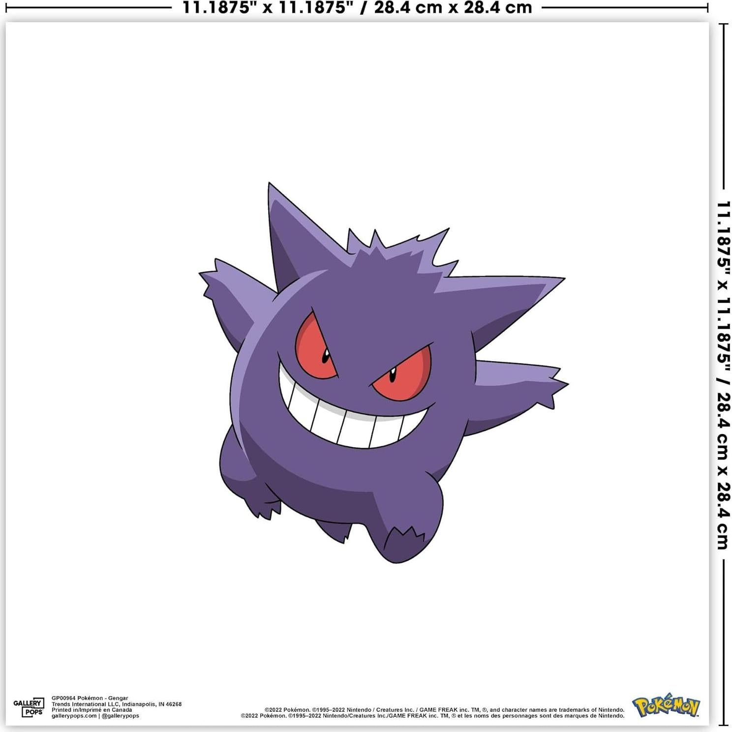 Arte de Pared Pokemon Gengar Trends International 28.4 cm
