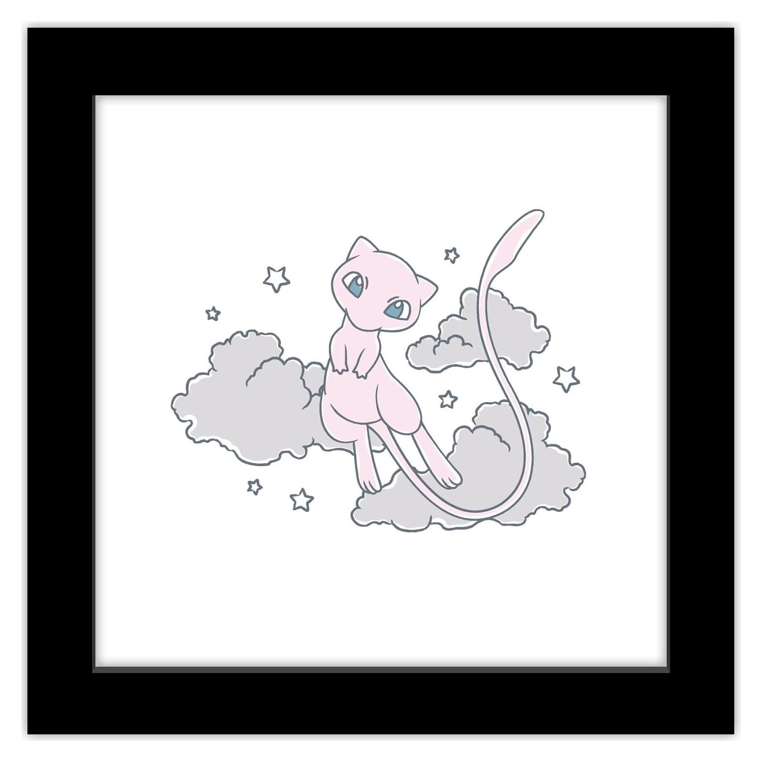 Arte de Pared Gallery Pops Pokémon Mew 30.48 x 30.48 cm Marco Negro