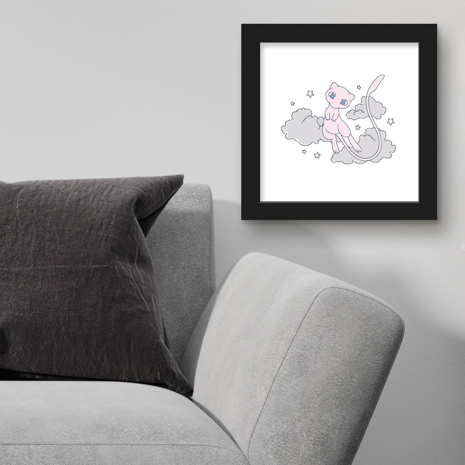 Arte de Pared Gallery Pops Pokémon Mew 30.48 x 30.48 cm Marco Negro