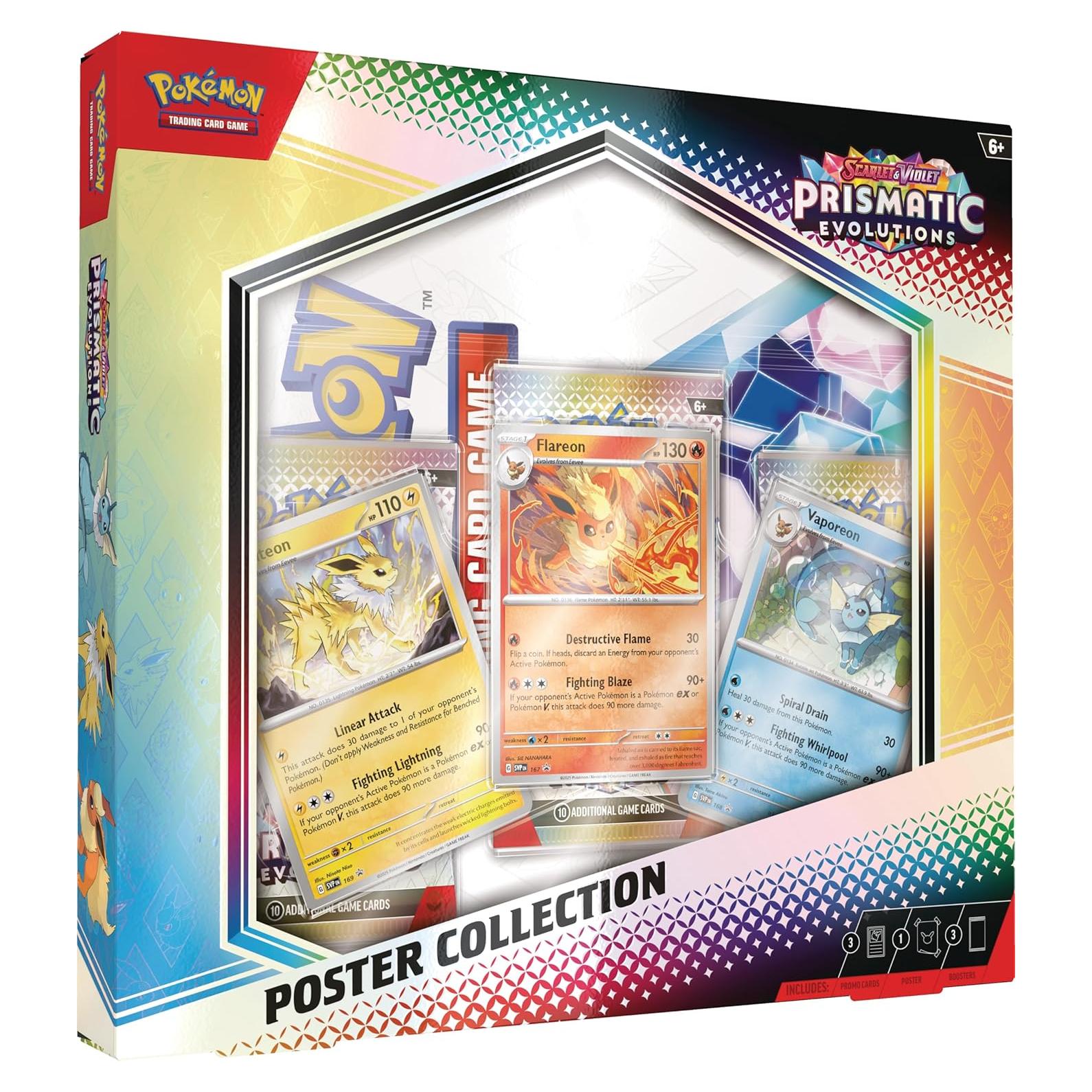 Colección de Póster Evoluciones Prismáticas Pokémon TCG