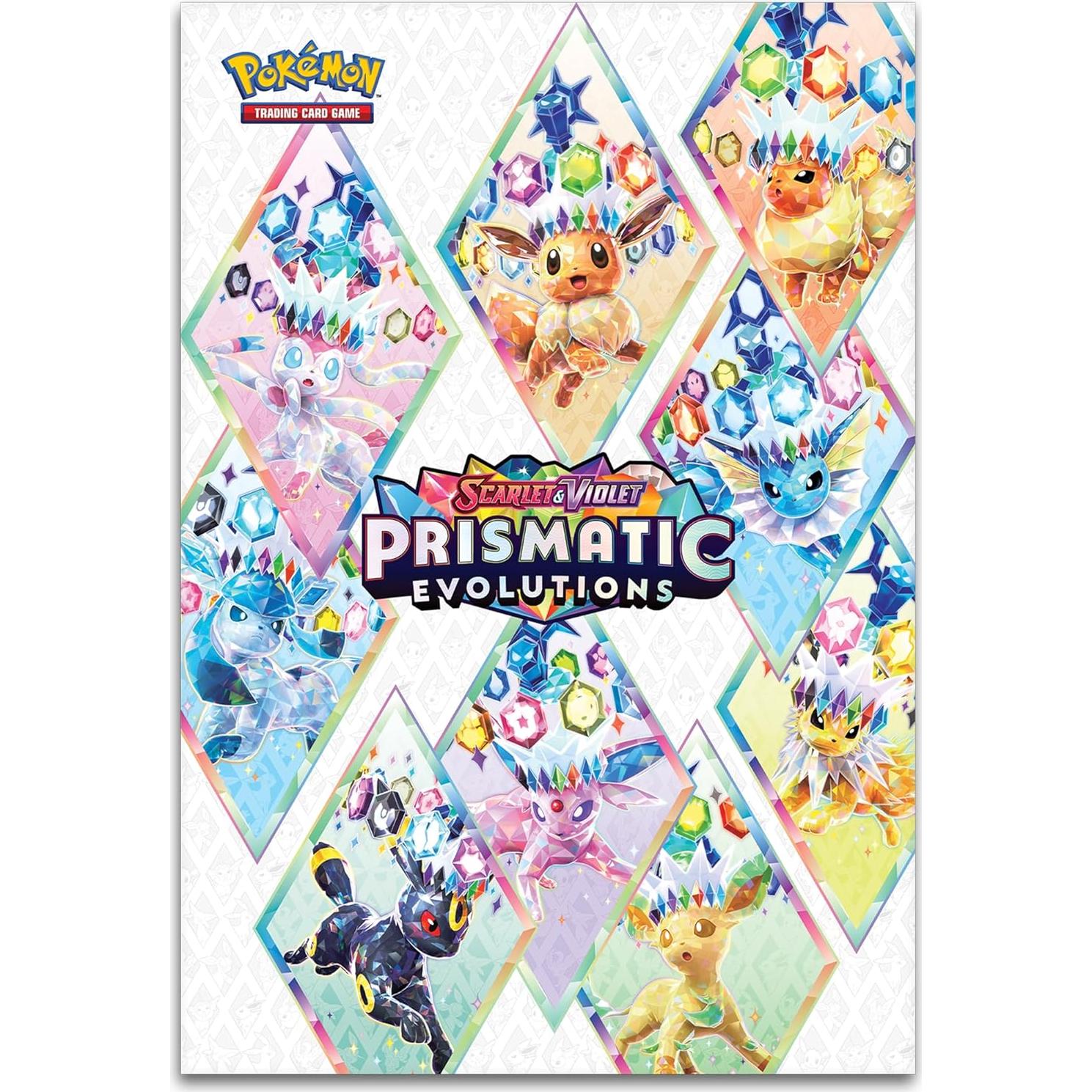 Colección de Póster Evoluciones Prismáticas Pokémon TCG