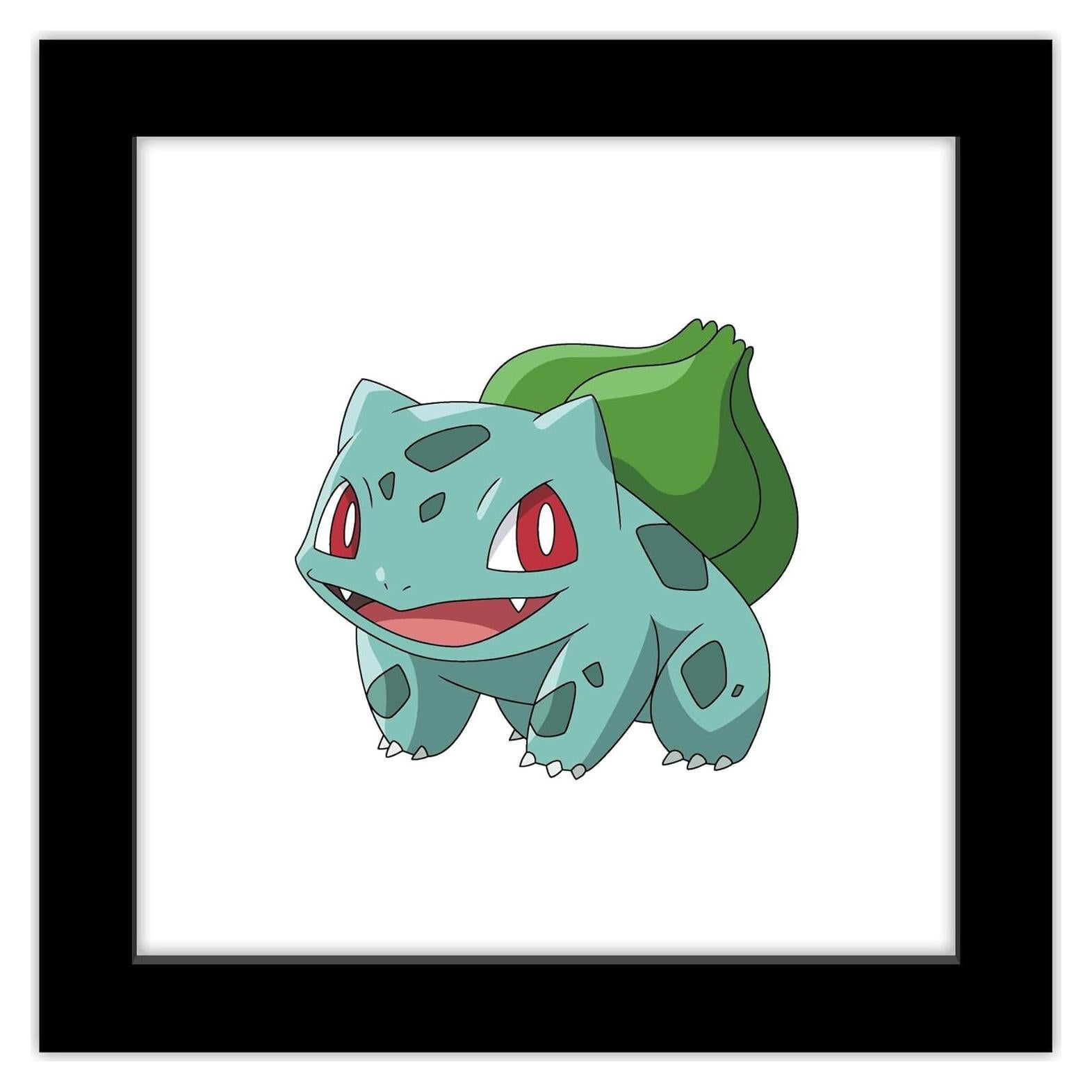 Arte de Pared Pokemon Bulbasaur enmarcado Trends International 30.48 cm