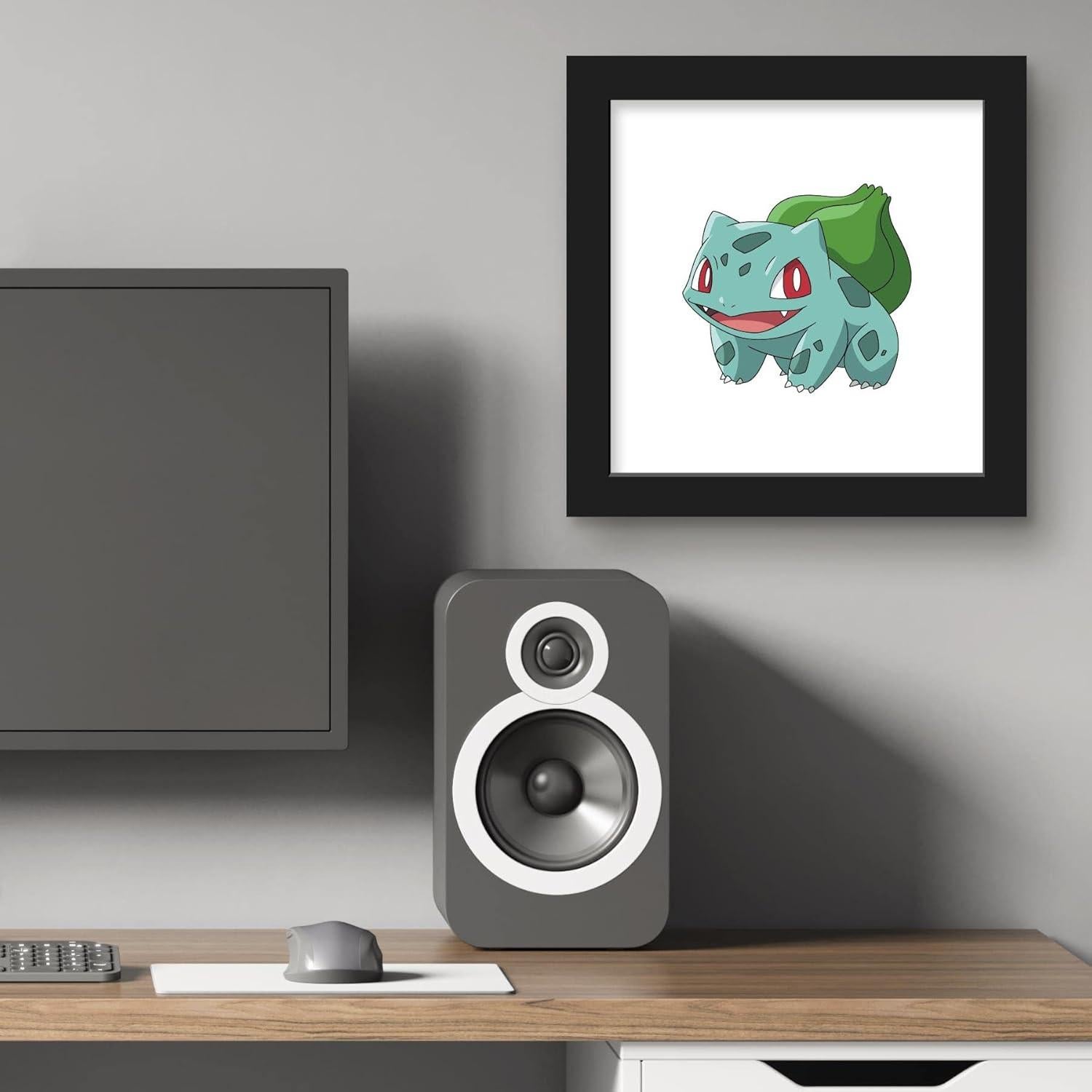 Arte de Pared Pokemon Bulbasaur enmarcado Trends International 30.48 cm