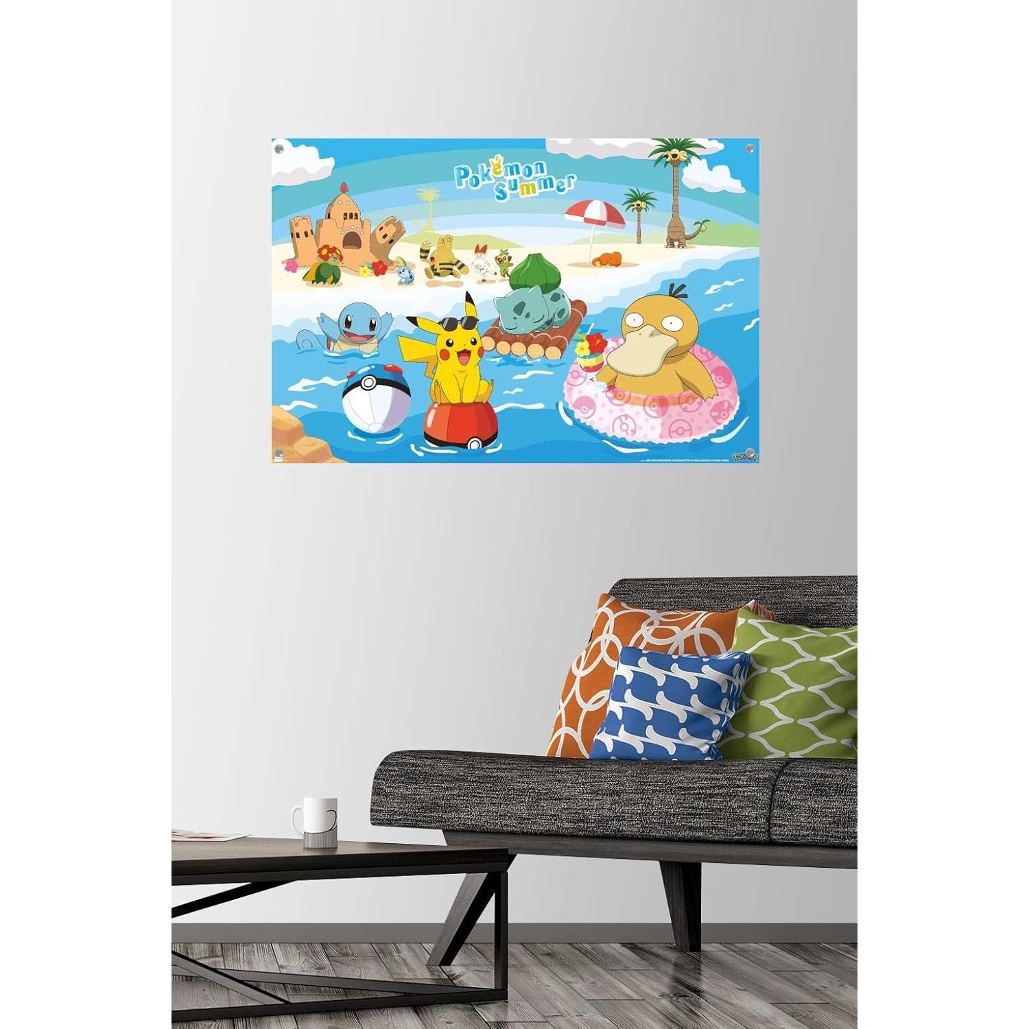 Póster de Verano Pokémon Trends International 56.6x86.4cm