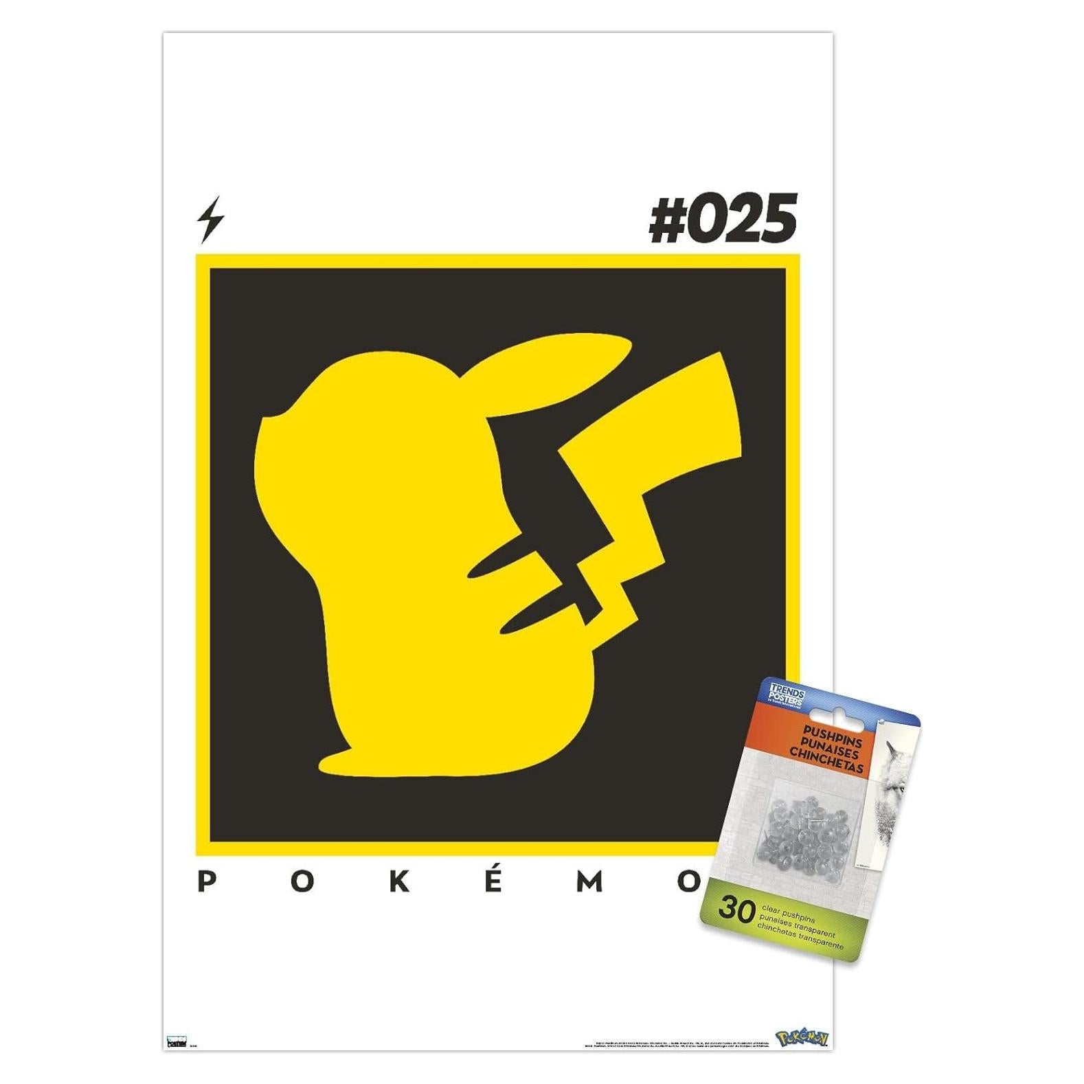 Póster de Pared Pokémon Pikachu Simple 37.4 x 56.7 cm
