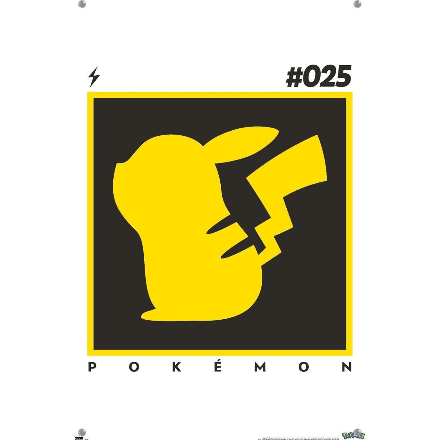 Póster de Pared Pokémon Pikachu Simple 37.4 x 56.7 cm