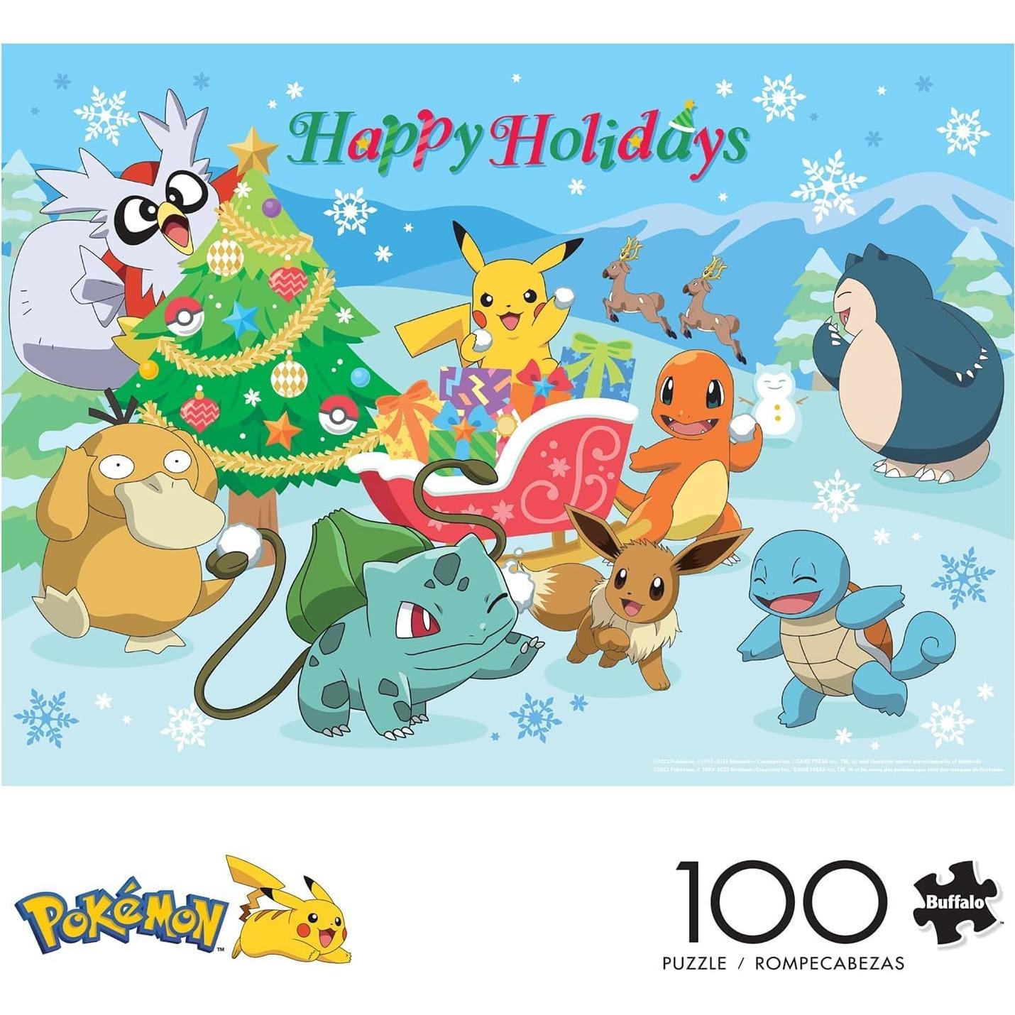 Rompecabezas 100 Piezas Buffalo Games Pokémon Felices Fiestas