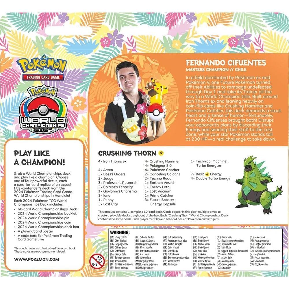 Baraja Campeonato Mundial Pokémon TCG 2024 - 60 cartas