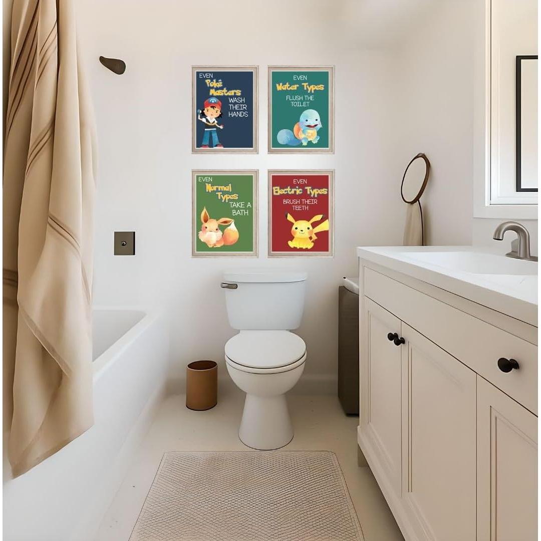 Juego de 4 Impresiones de Arte de Pared Ganso Tonto 20x25cm