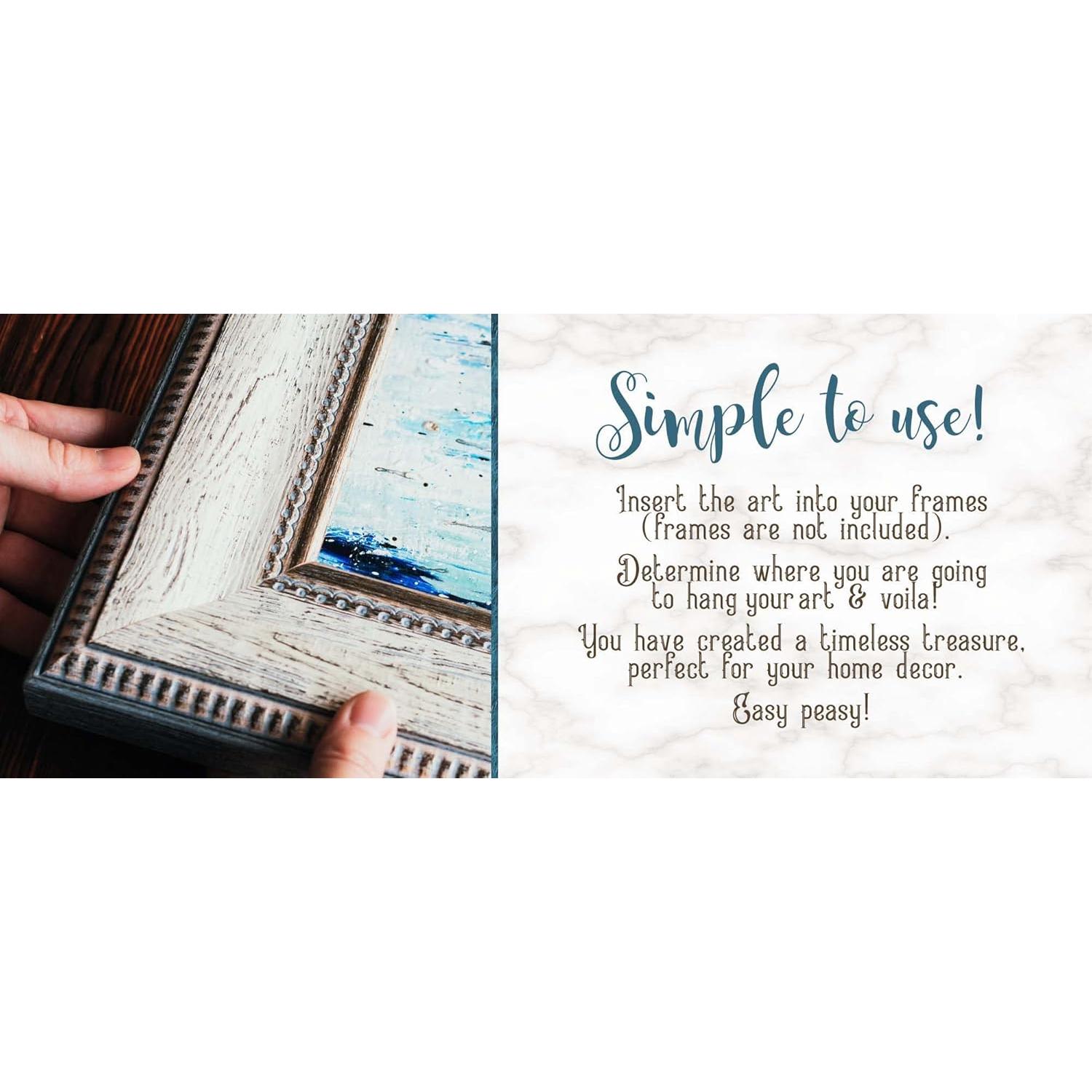 Juego de 4 Impresiones de Arte de Pared Ganso Tonto 20x25cm