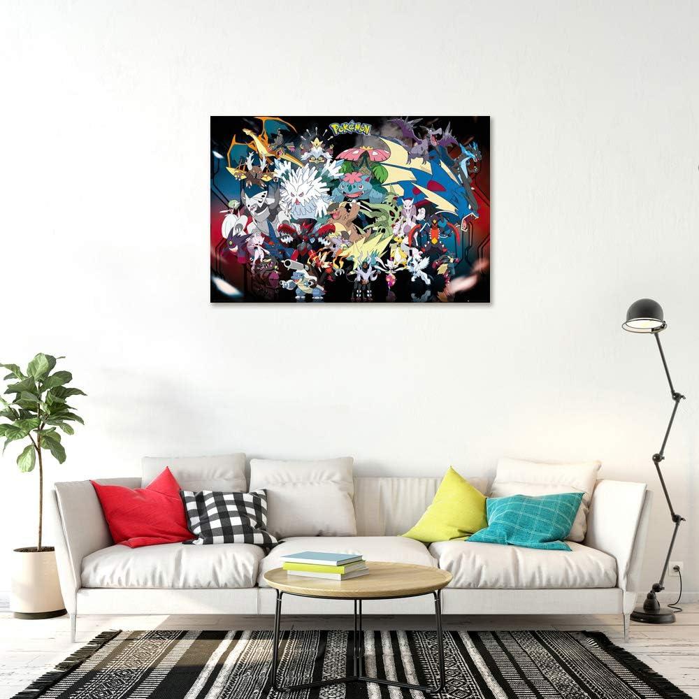 Póster de Anime Pokémon Mega Evoluciones 91x61 cm