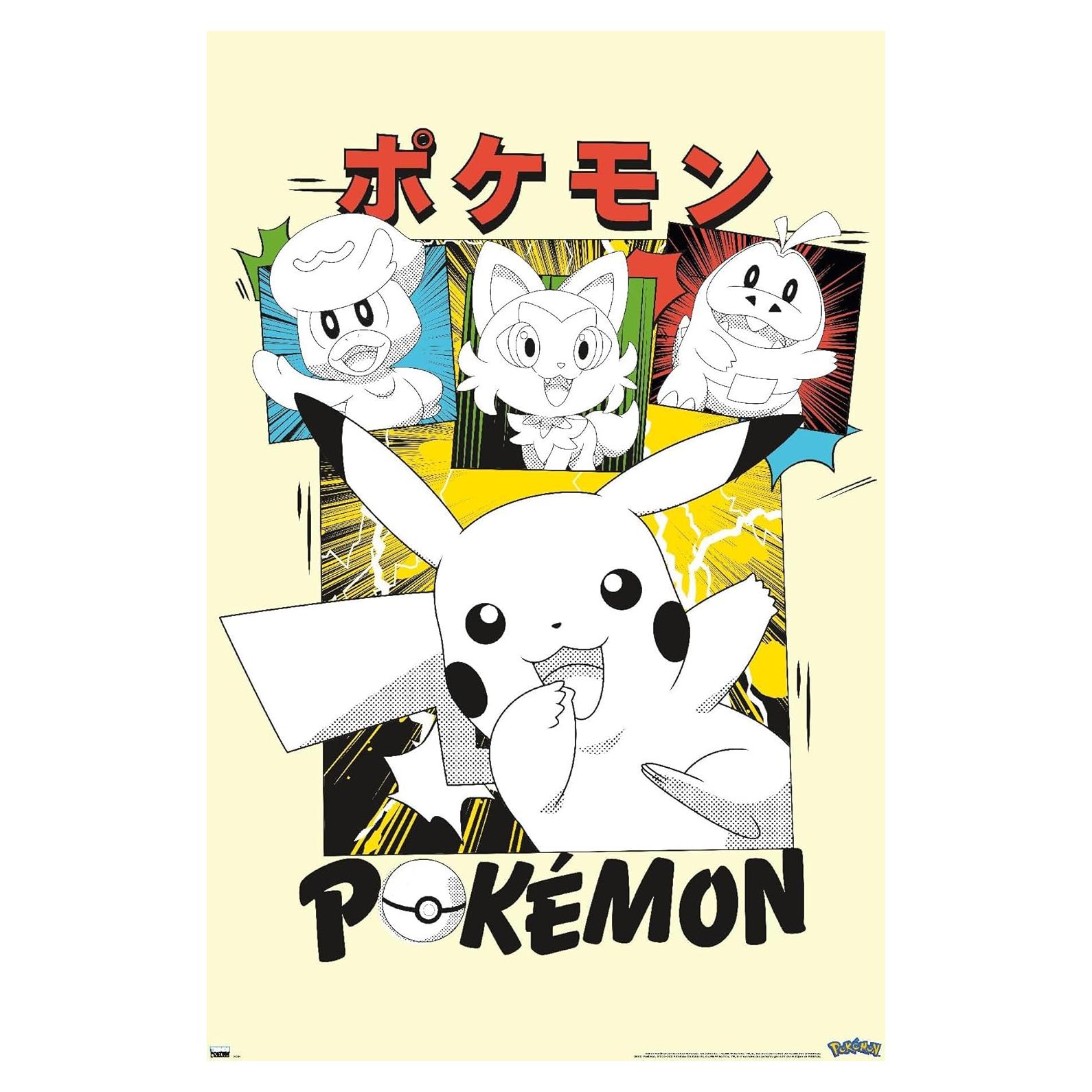 Póster de Pared Pokémon Sonrisas Trends Internacional 48.3x33 cm