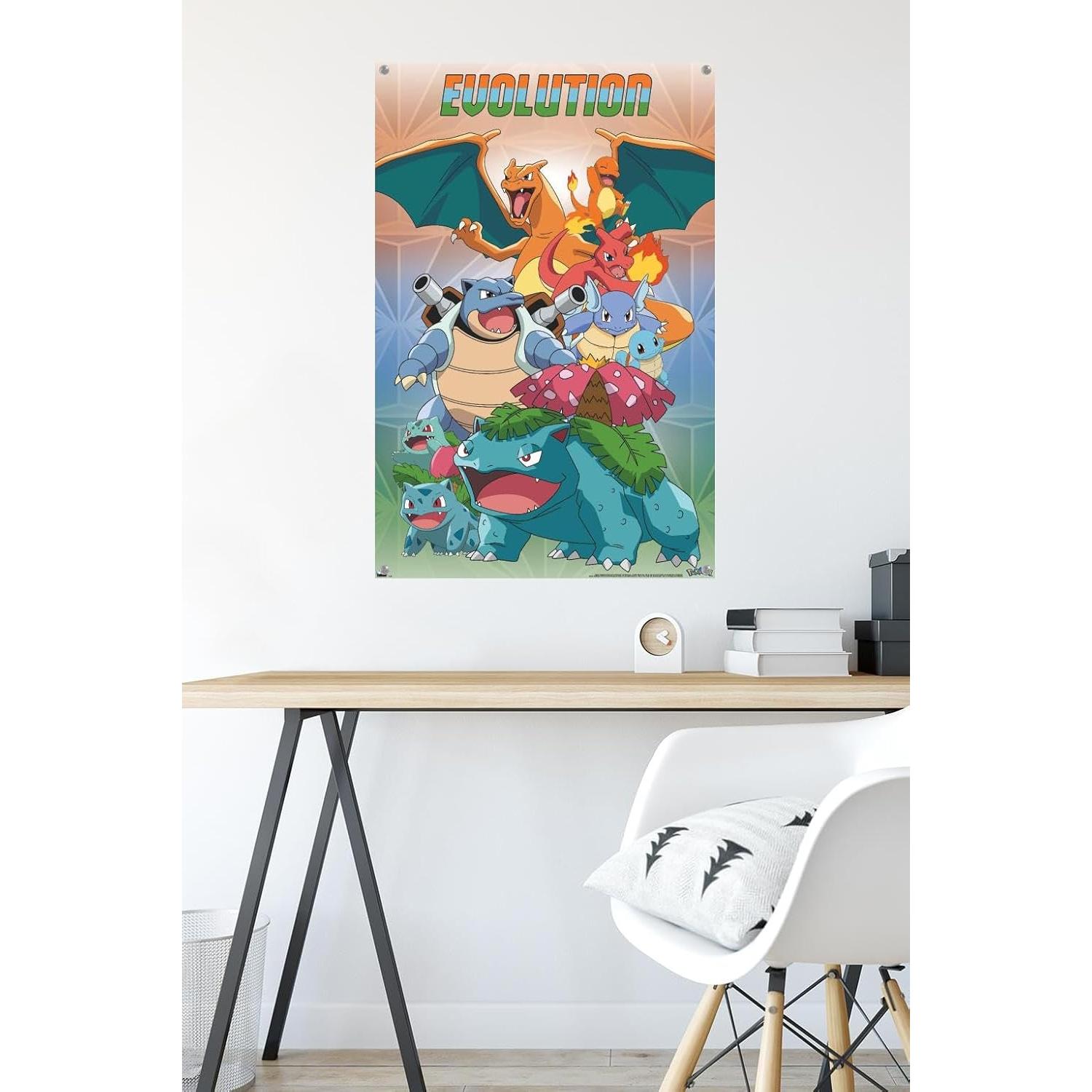 Póster de Pared Pokémon Evolución Trends 56.7x86.4cm