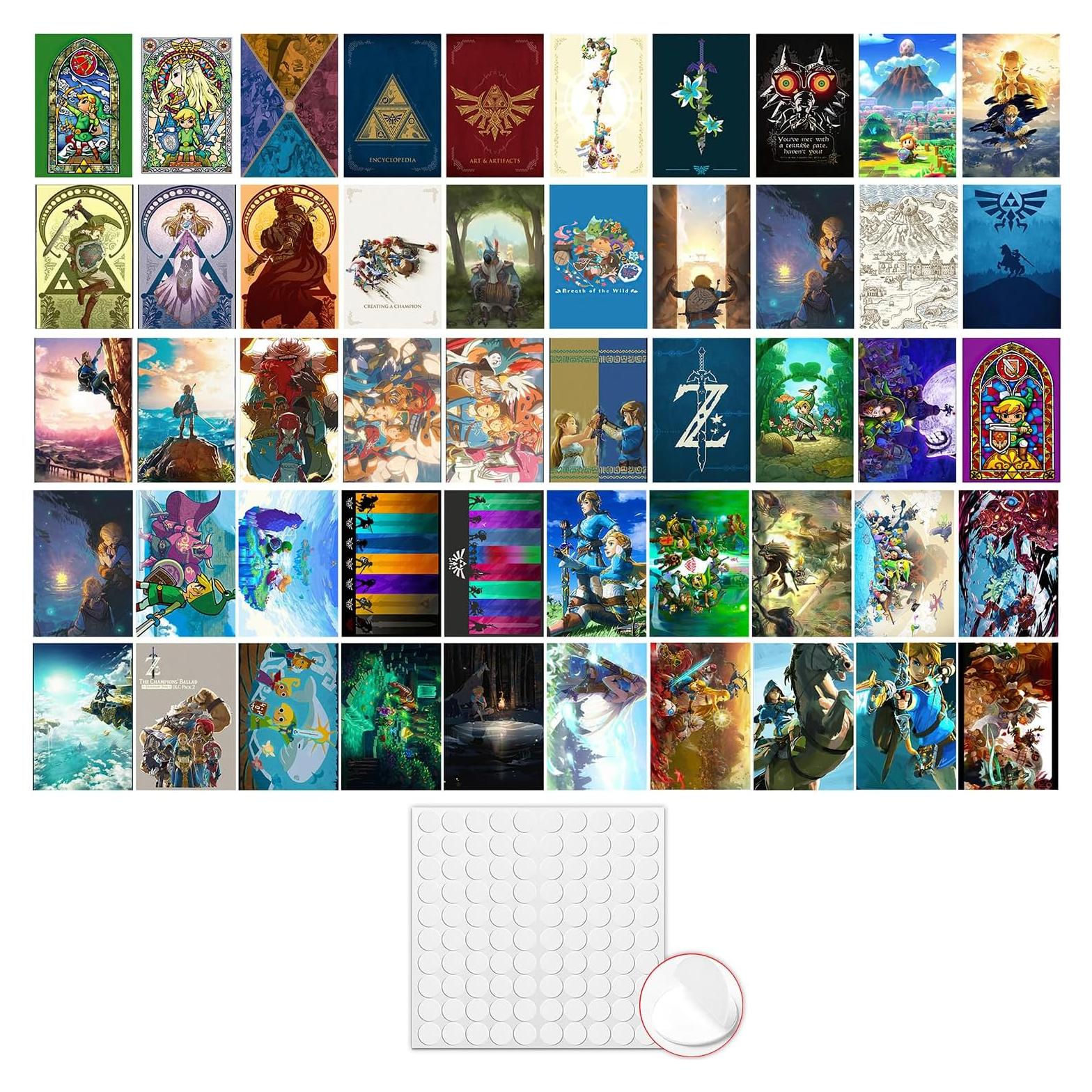 Conjunto de 50 Pósters de Videojuegos Pounchi 10x15 cm HD