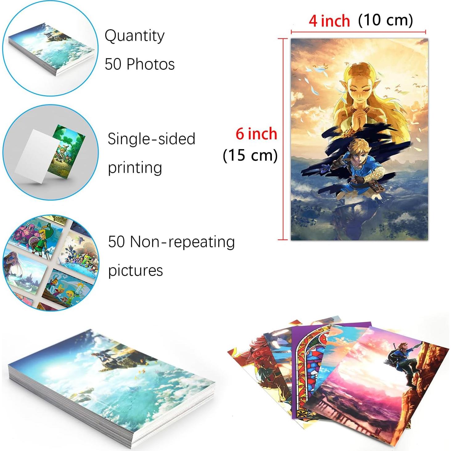 Conjunto de 50 Pósters de Videojuegos Pounchi 10x15 cm HD