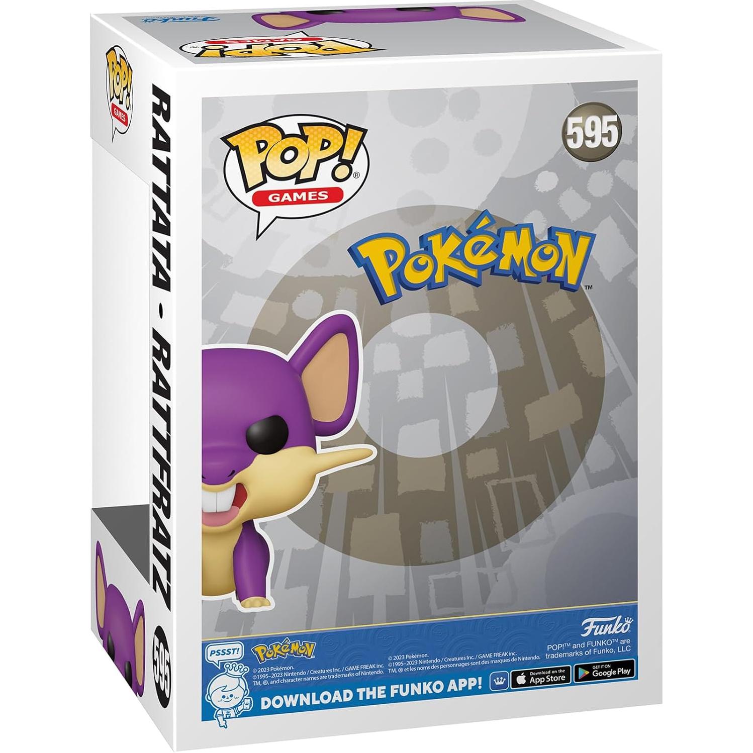 Figura Funko Pop Rattata Pokémon 10cm Vinilo Coleccionable