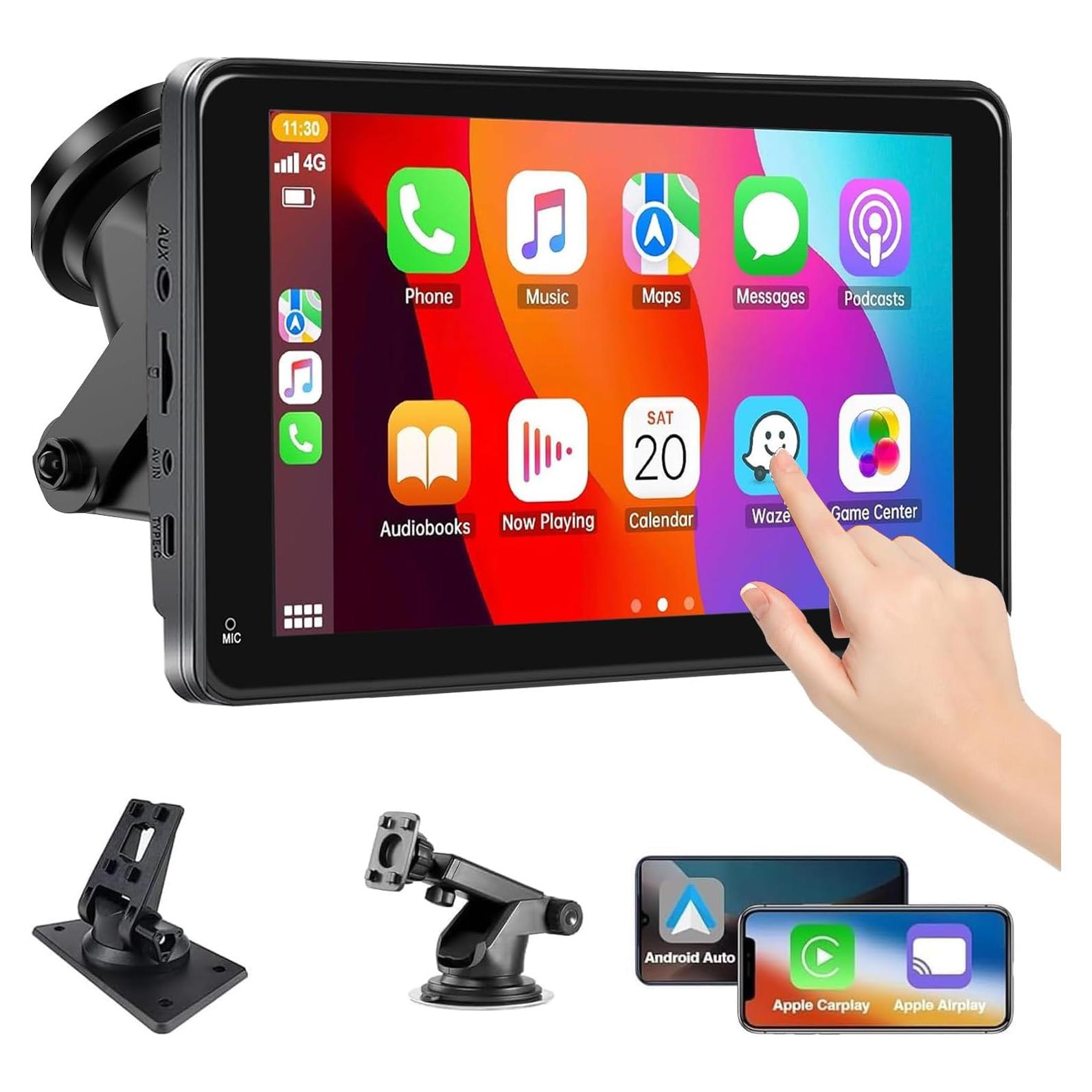 Estéreo de coche Qulokar Q7 7" táctil Carplay y Android Auto