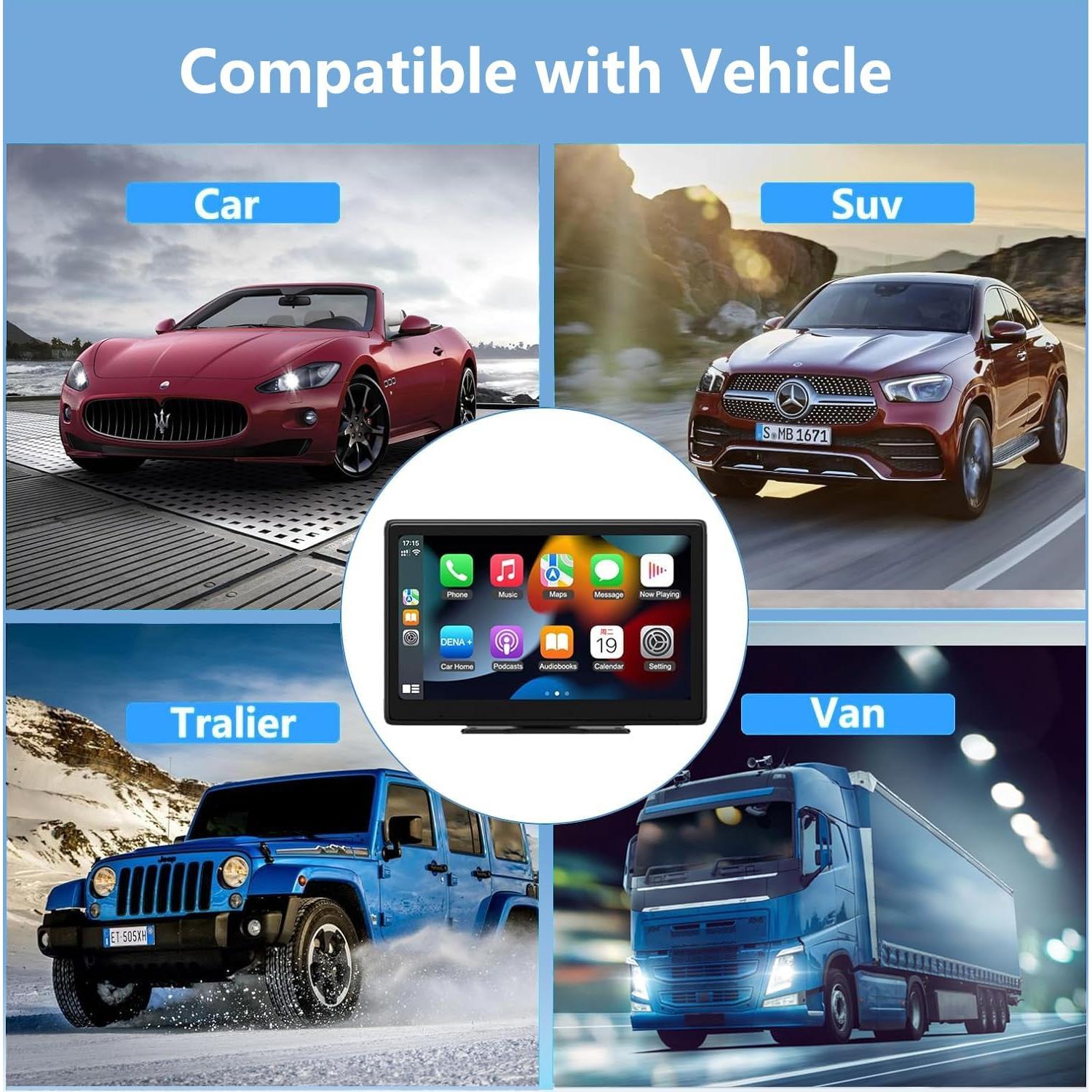 Estéreo de coche Qulokar Q7 7" táctil Carplay y Android Auto