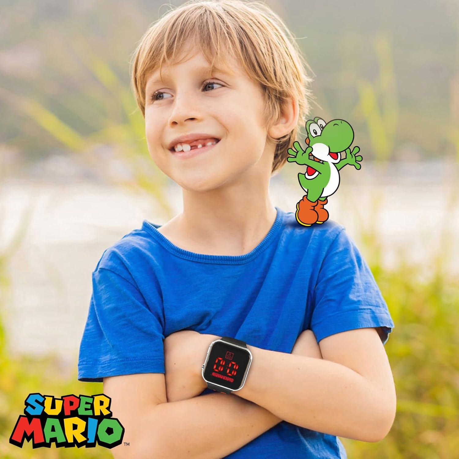 Reloj LED Accutime Super Mario para Niños - Correa Ajustable