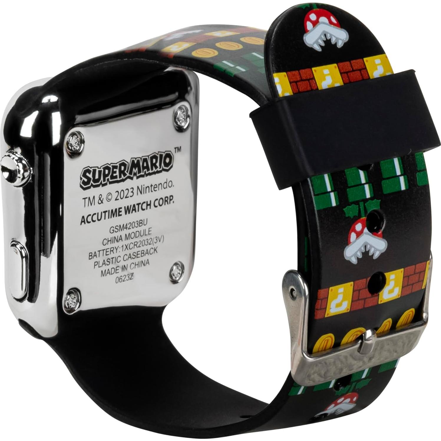 Reloj LED Accutime Super Mario para Niños - Correa Ajustable
