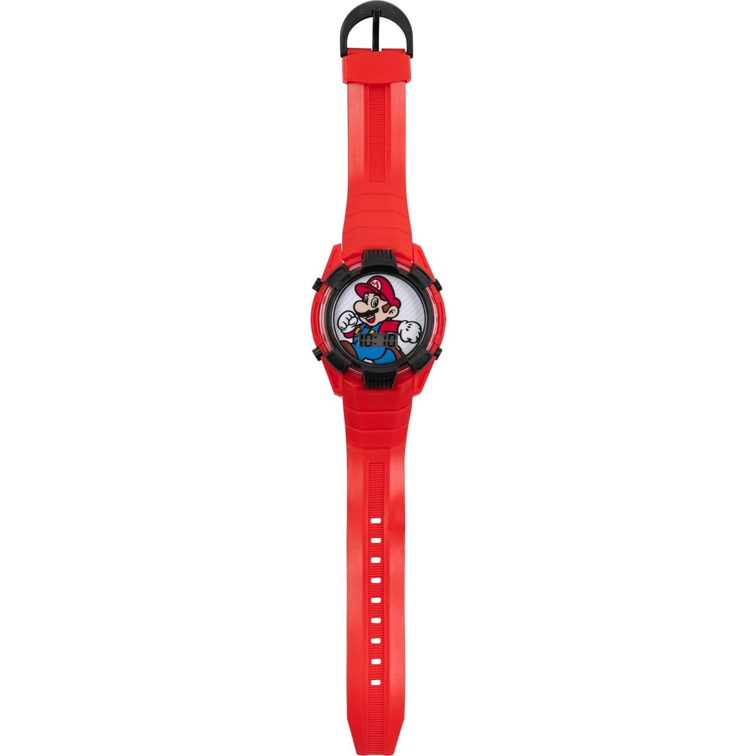 Reloj Digital Iluminado Super Mario para Niños Rojo 14-20.3 cm