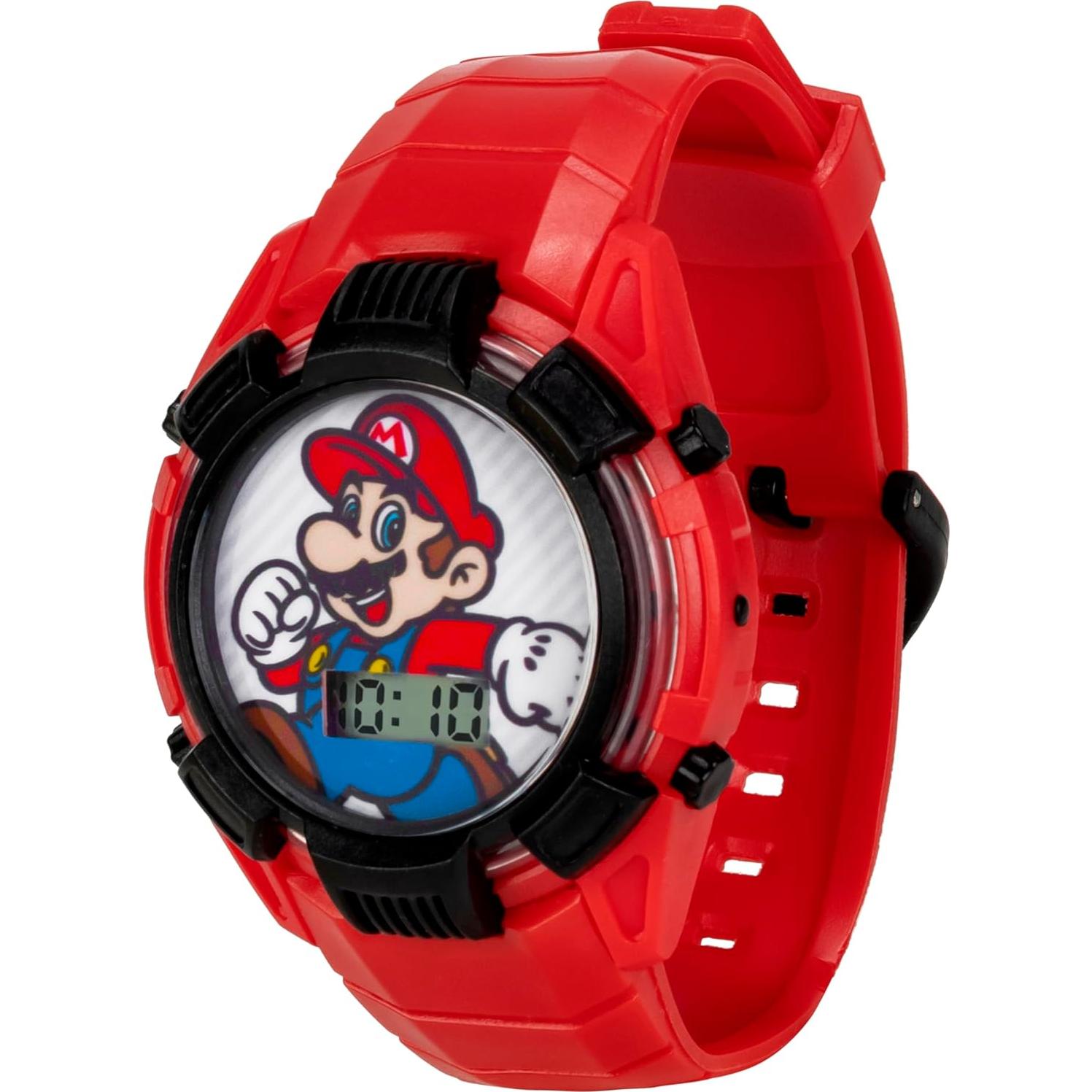 Reloj Digital Iluminado Super Mario para Niños Rojo 14-20.3 cm