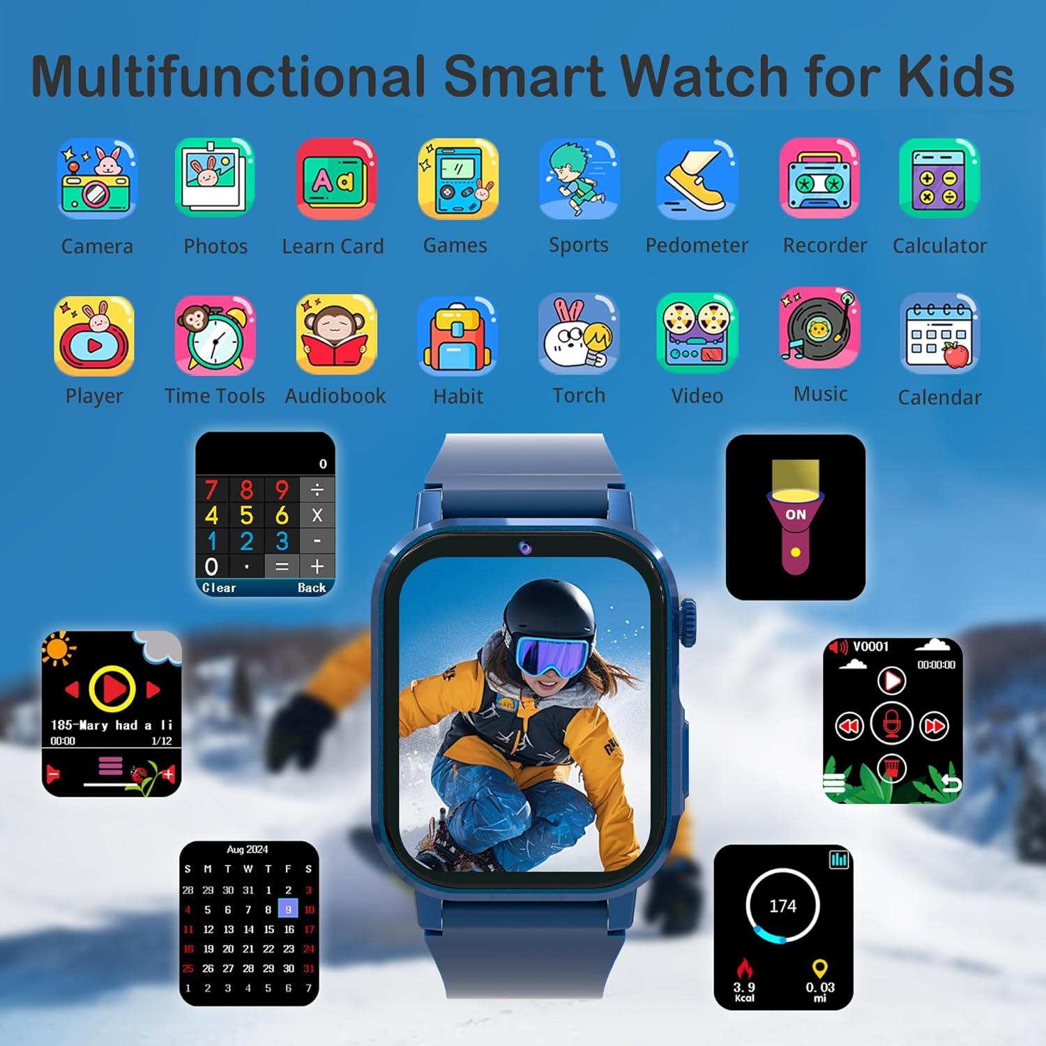 Reloj Inteligente para Niños Citfis D12 Azul con Juegos y Cámara