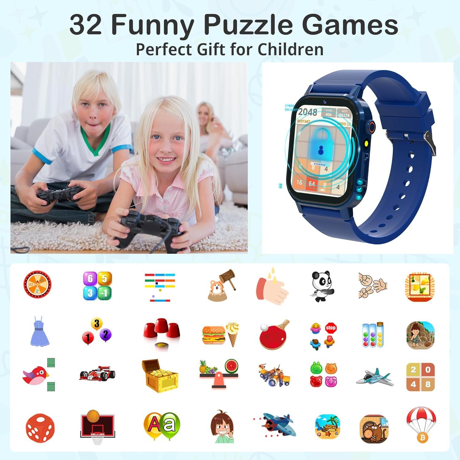 Reloj Inteligente para Niños Citfis D12 Azul con Juegos y Cámara