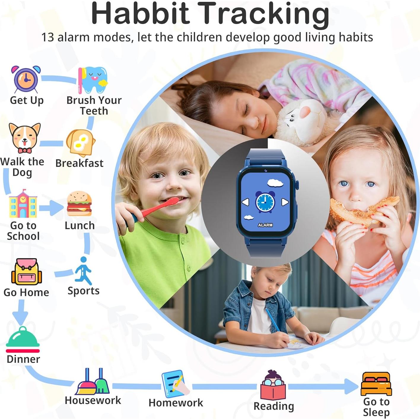 Reloj Inteligente para Niños Citfis D12 Azul con Juegos y Cámara