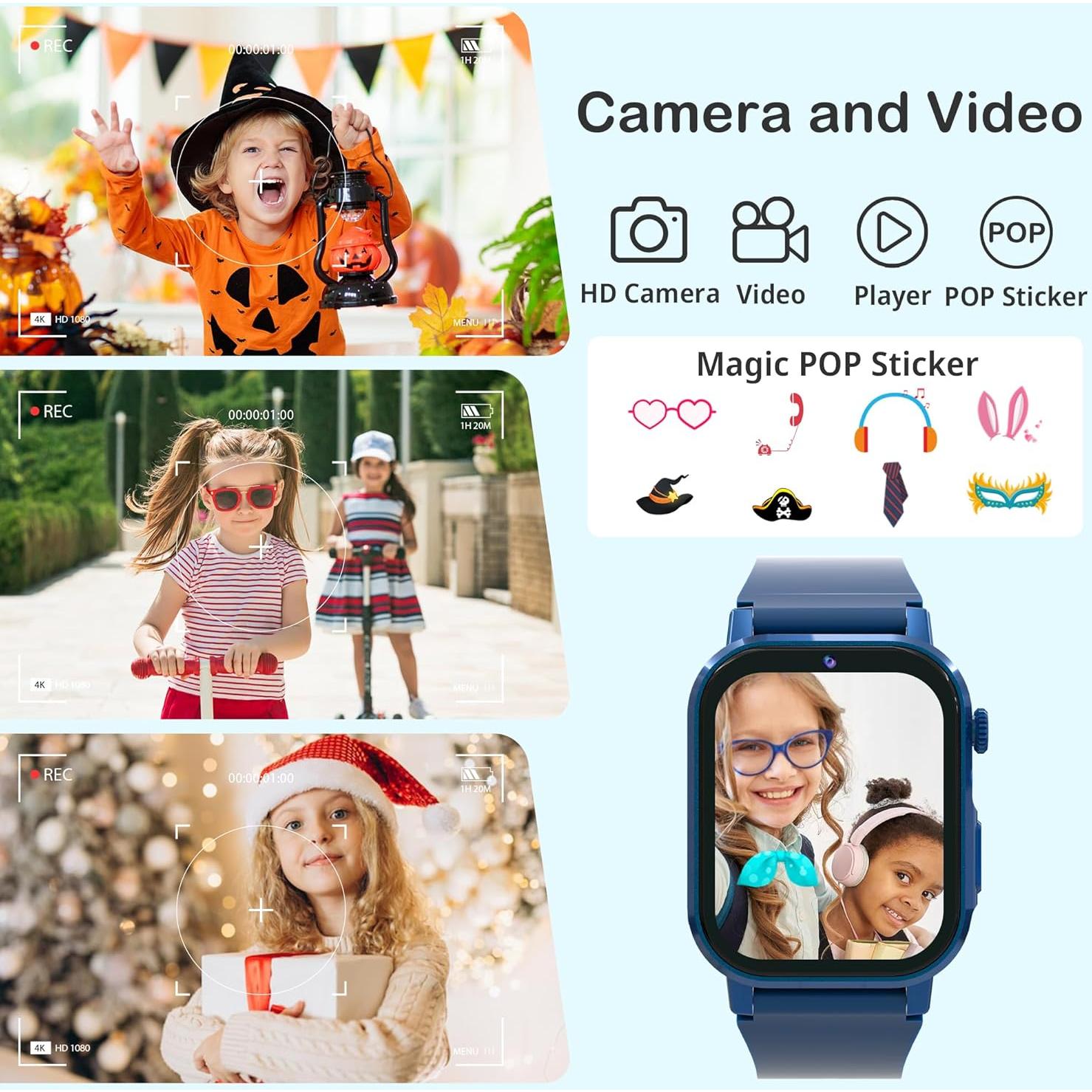 Reloj Inteligente para Niños Citfis D12 Azul con Juegos y Cámara