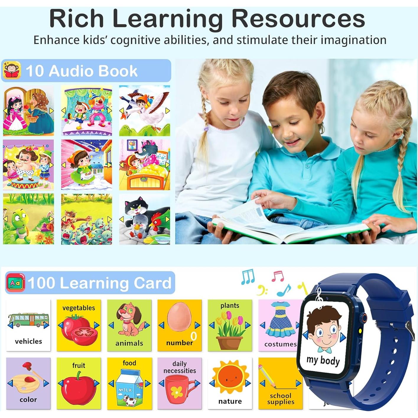 Reloj Inteligente para Niños Citfis D12 Azul con Juegos y Cámara