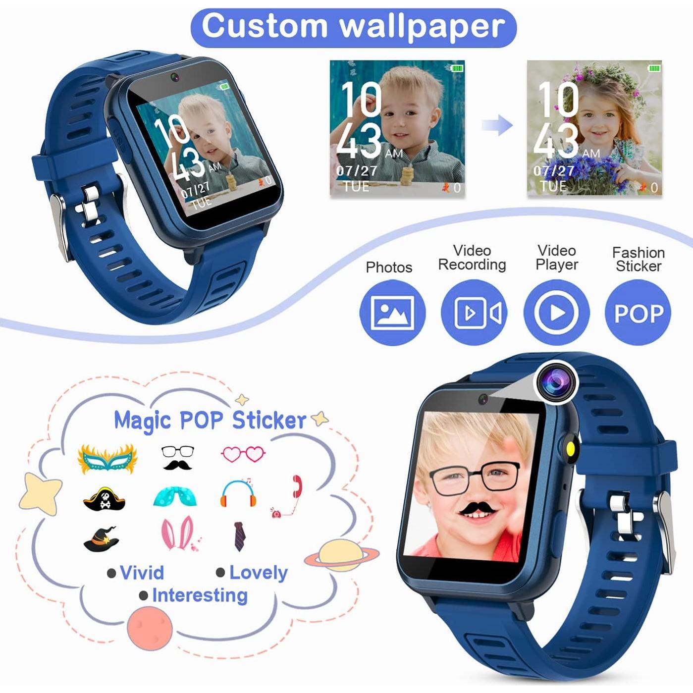 Reloj Inteligente para Niños Tixpc Azul 1.54" Pantalla Táctil