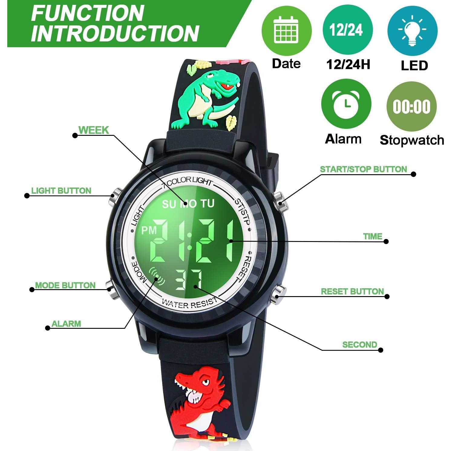 Reloj LED Impermeable para Niñas Viposoon 3D Cartoon